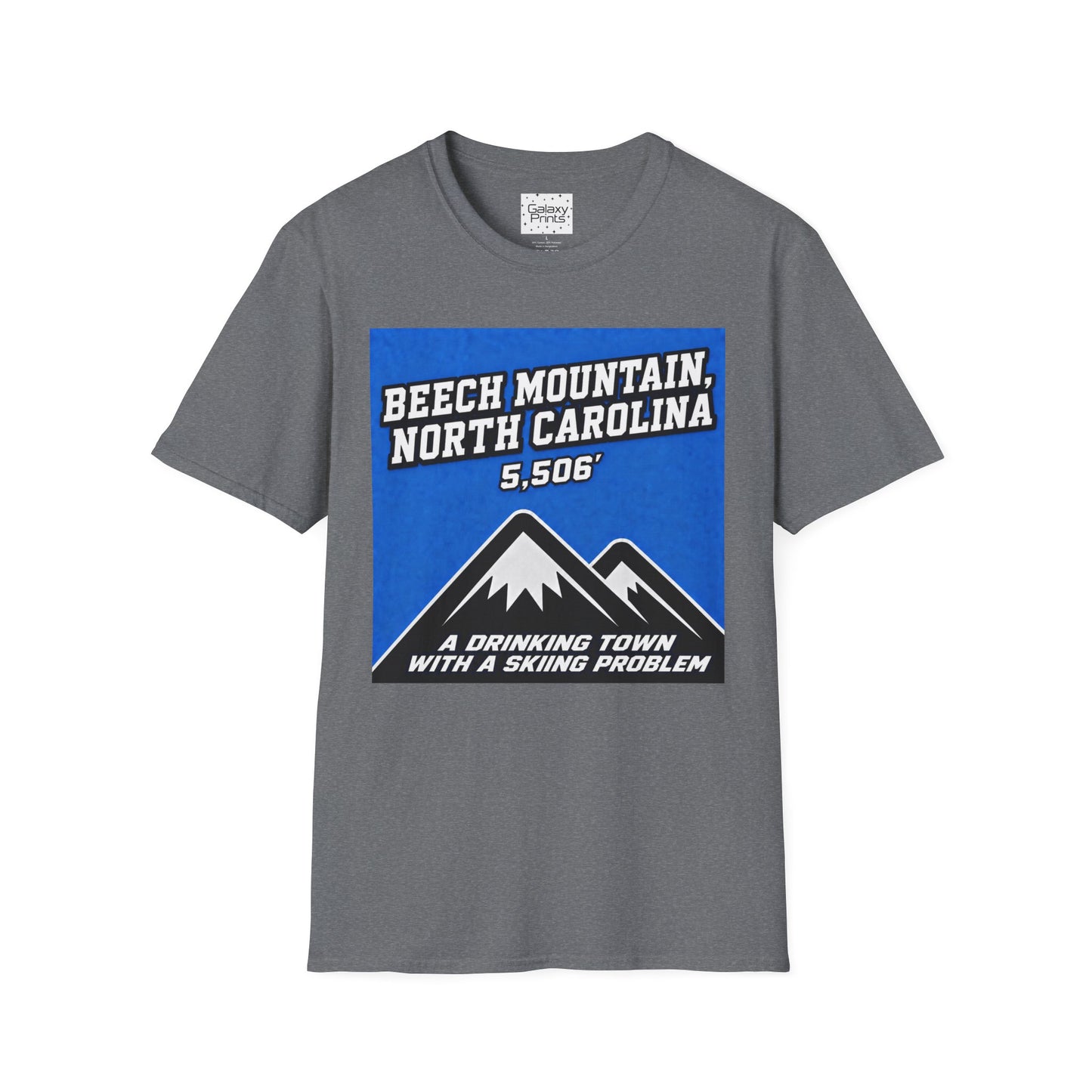 Beech Mountain North Carolina T-Shirt – 5,506' Drinking Town with Skiing Problem - Graphic Tee