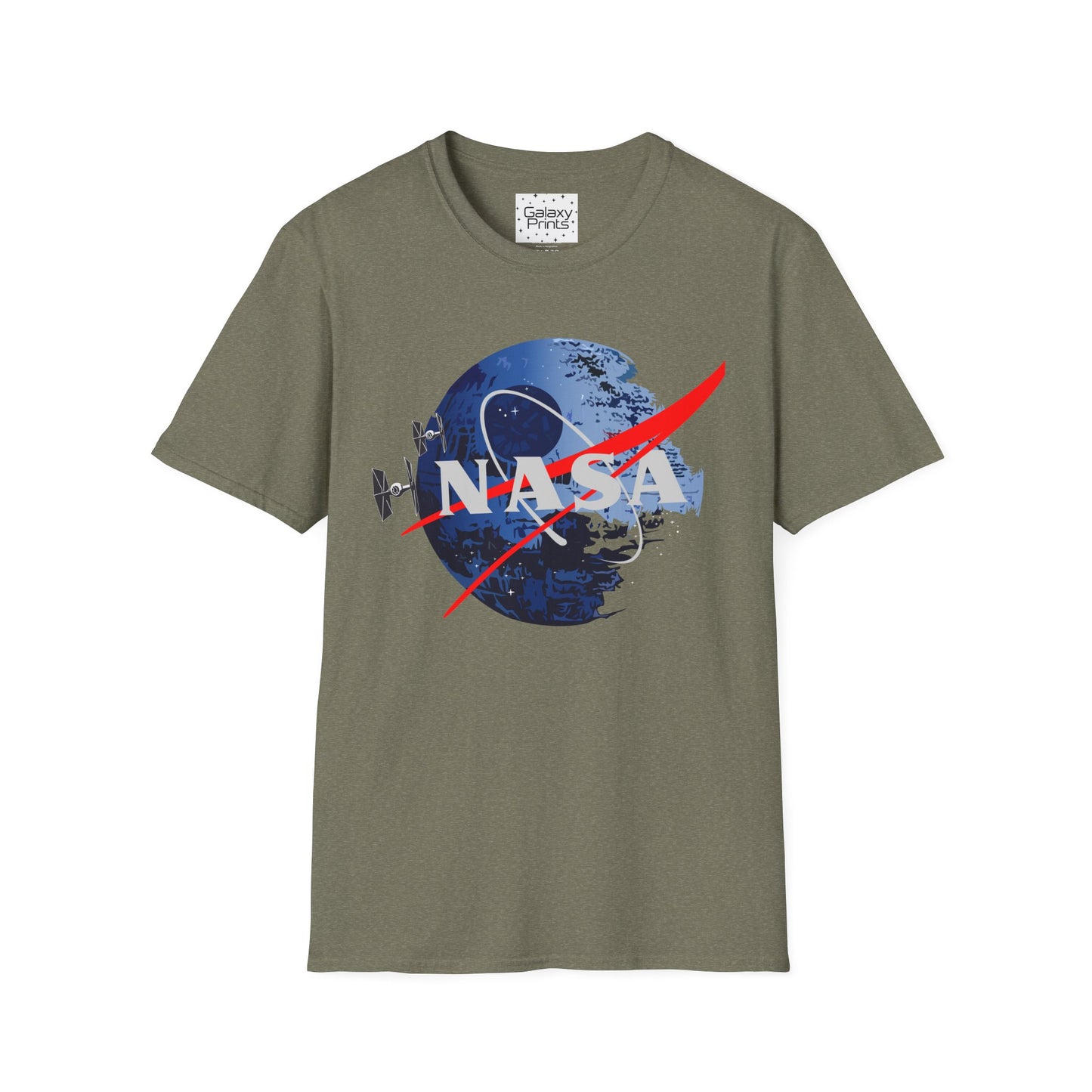 NASA and STAR WARS inspired Unisex T-Shirt - NASA w/ Death Star Tie Fighters