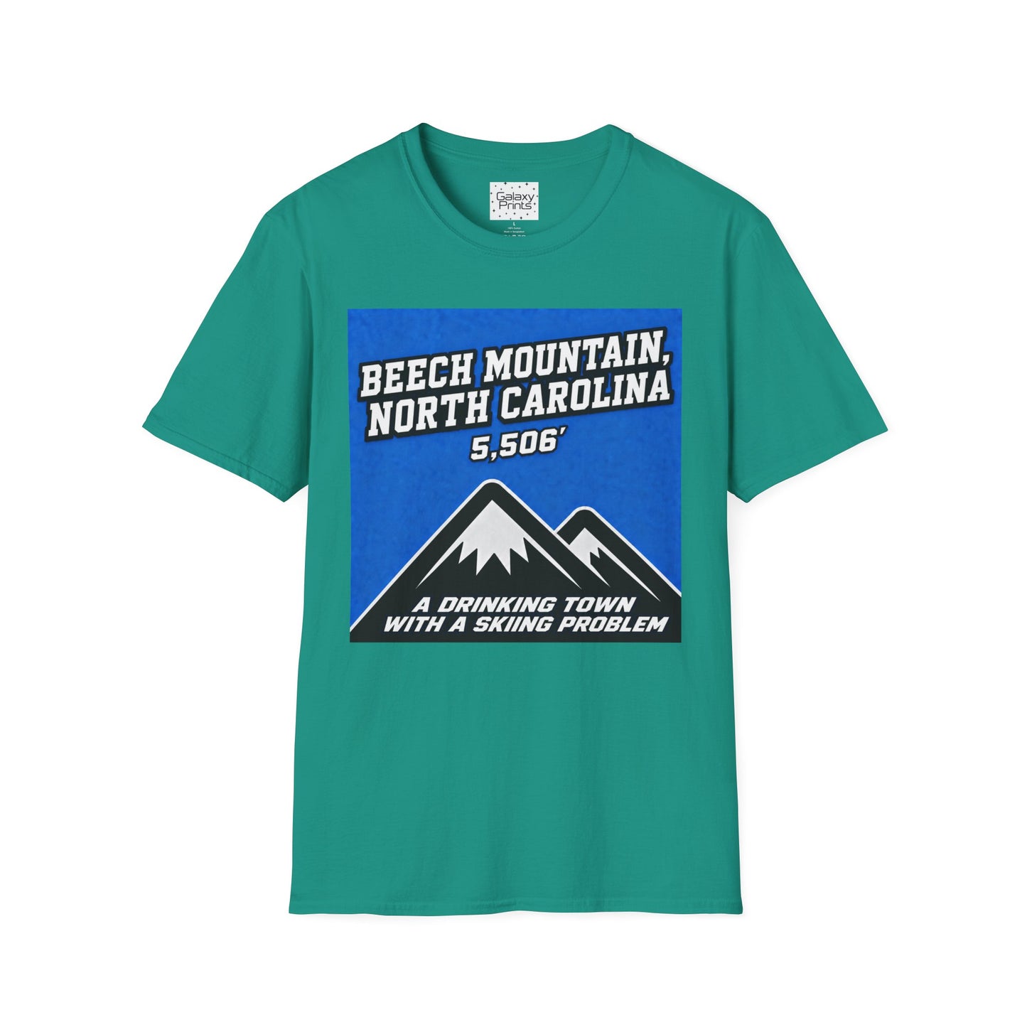 Beech Mountain North Carolina T-Shirt – 5,506' Drinking Town with Skiing Problem - Graphic Tee