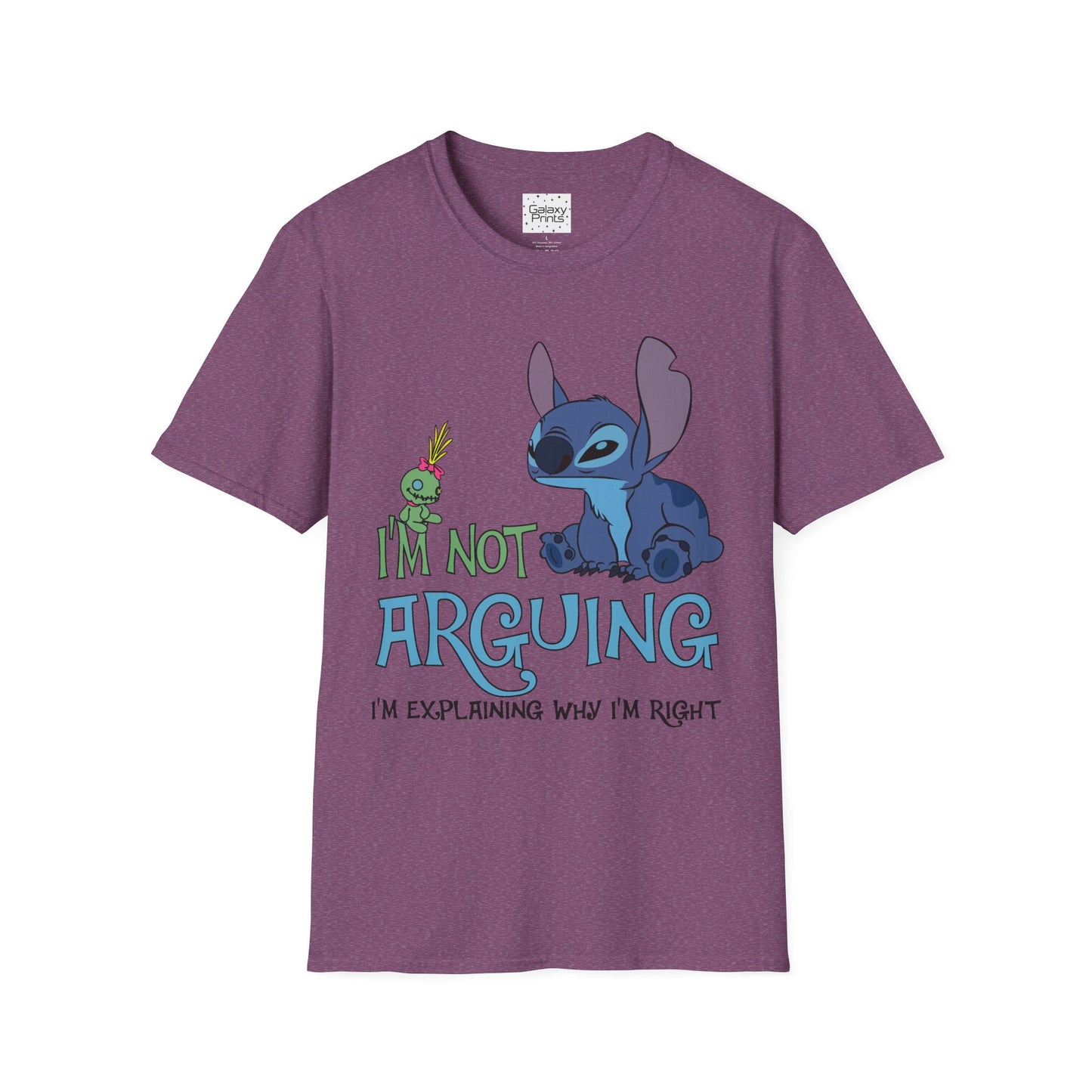 Unisex T-Shirt - Disney Inspired - 'Stich Not Arguing'