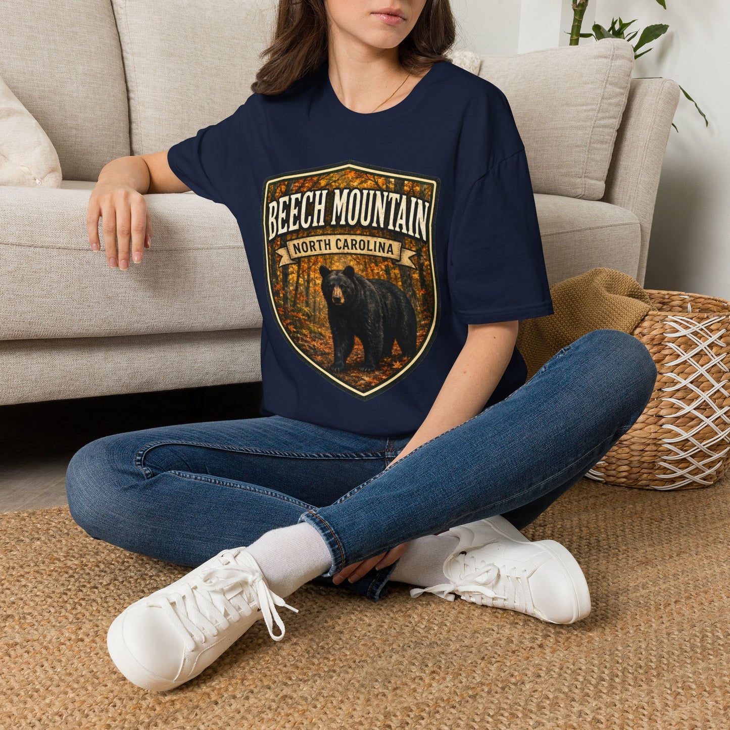 Beech Mountain North Carolina T-Shirt — Rustic Bear Mountain Graphic Tee
