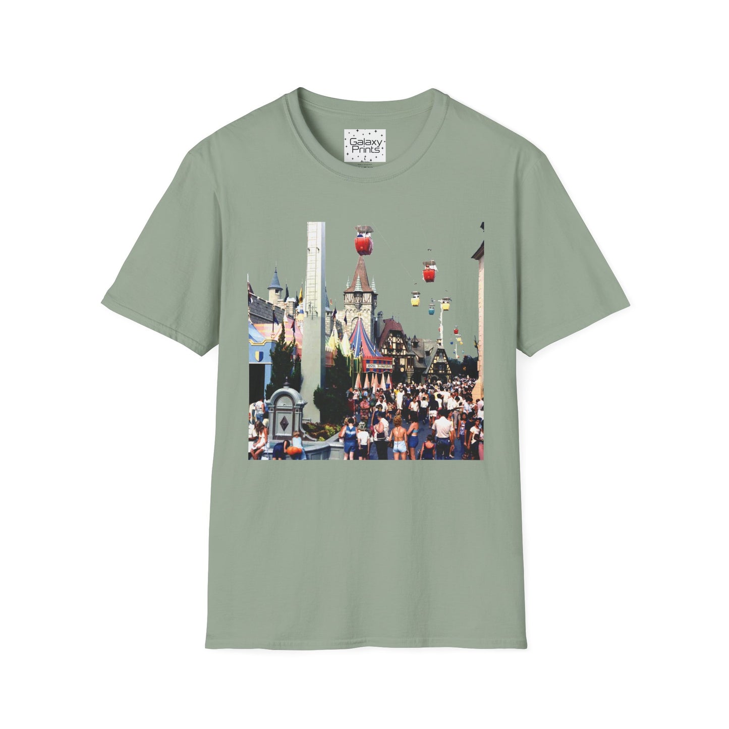 Unisex T-Shirt - DISNEY Inspired - '1970's WDW Florida Picture Graphic next to Small World & Pinocchio Grotto'