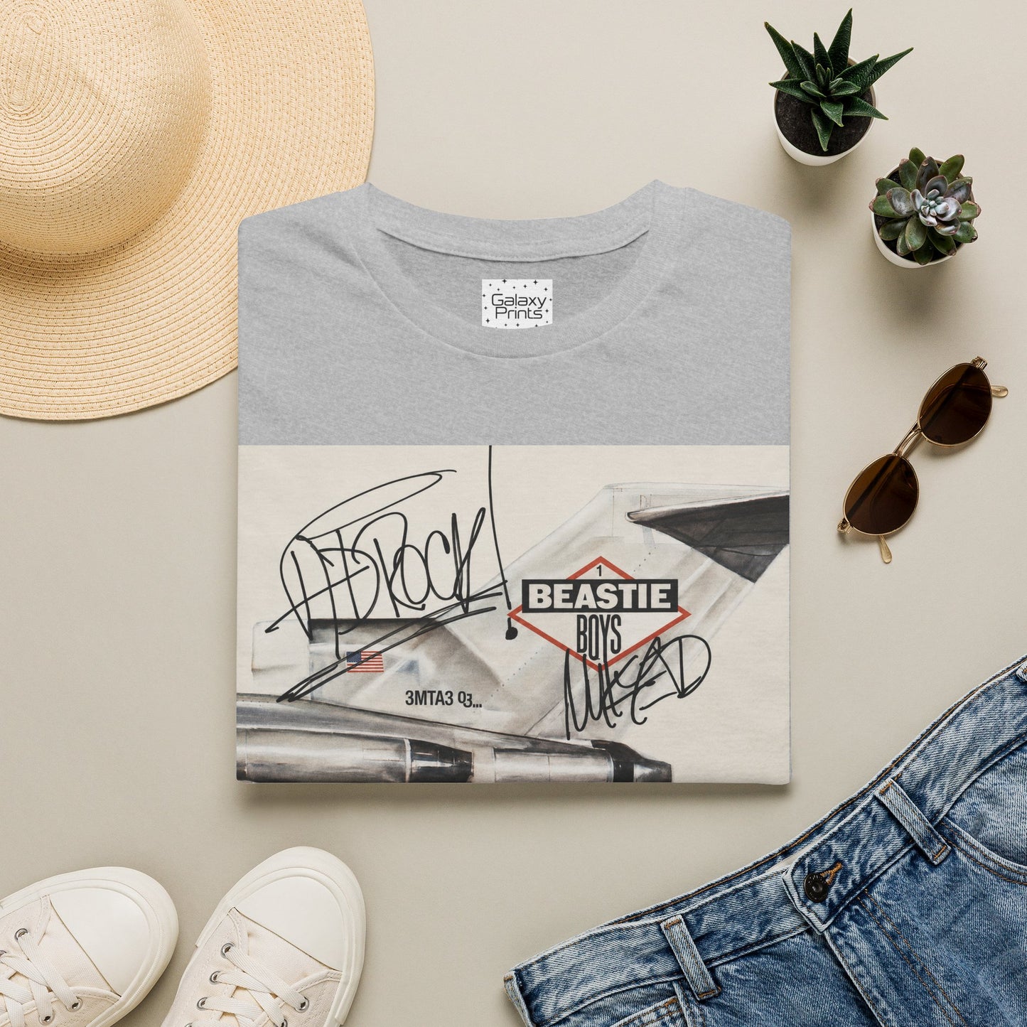 B-Boys "Licensed to Ill" Autographed Band T-Shirt - Graffiti
