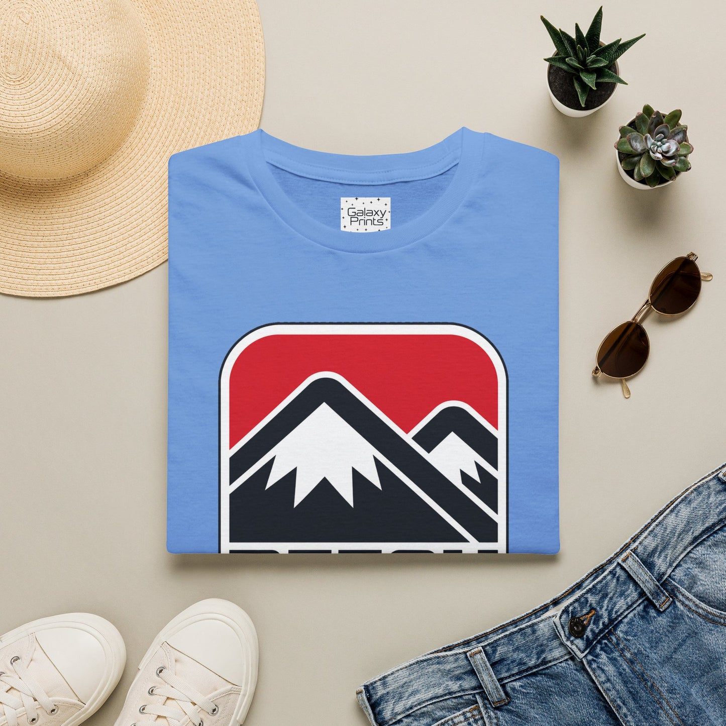 Ski Patrol Beech Mountain Retro T-Shirt — Beech Mountain Ski Patrol with Mountains on the back- logo Tee
