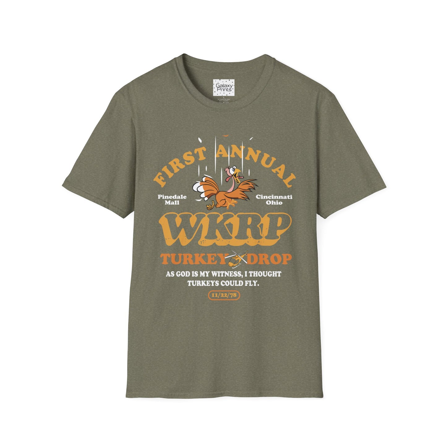Unisex T-Shirt - POP Culture - 'From the HIT TV Show WKRP in Cincinnati - 1st Annual Turkey Drop'