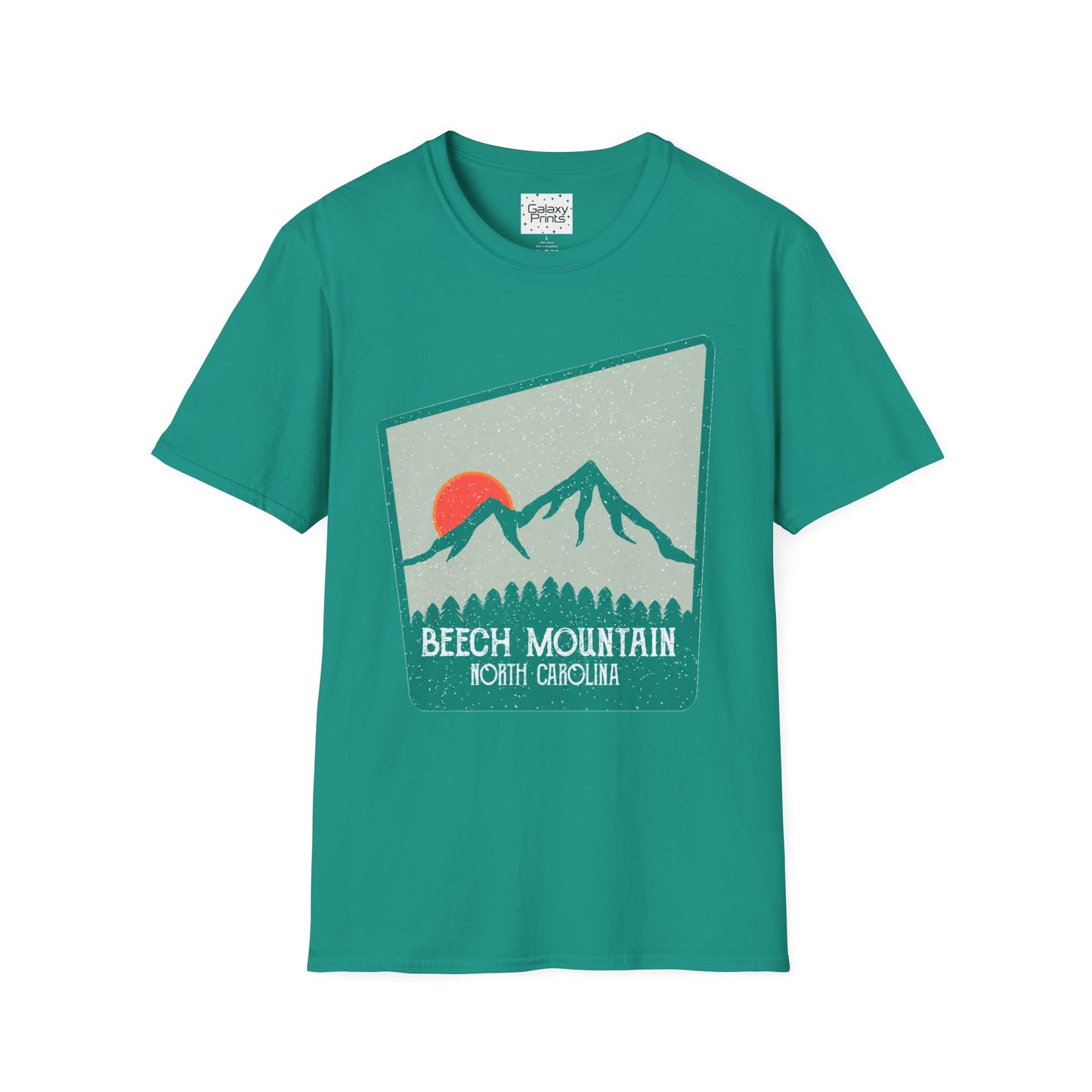 Beech Mountain NC Let it Snow T-Shirt — Retro Mountain Sunrise Snow Tee