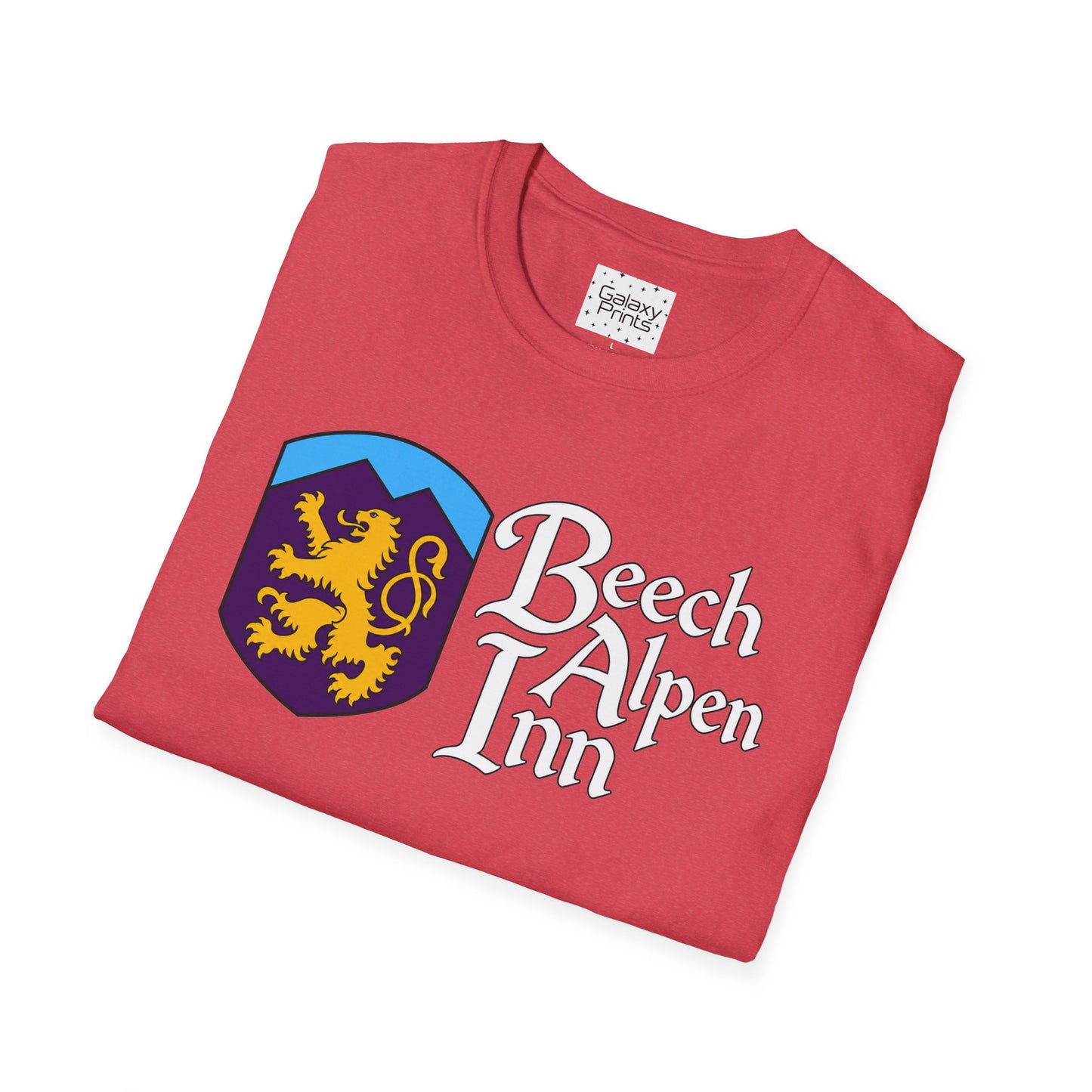Beech Alpen Inn Crest Tee - (vintage heraldic logo) T-Shirt - Beech Mtn, NC