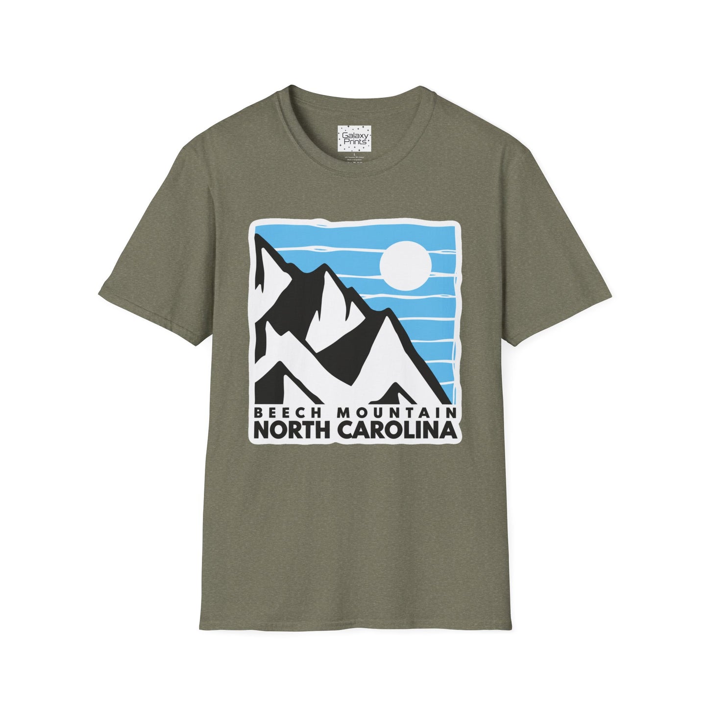 Beach Mountain North Carolina T-Shirt — Retro Mountain Range Sun Graphic Tee