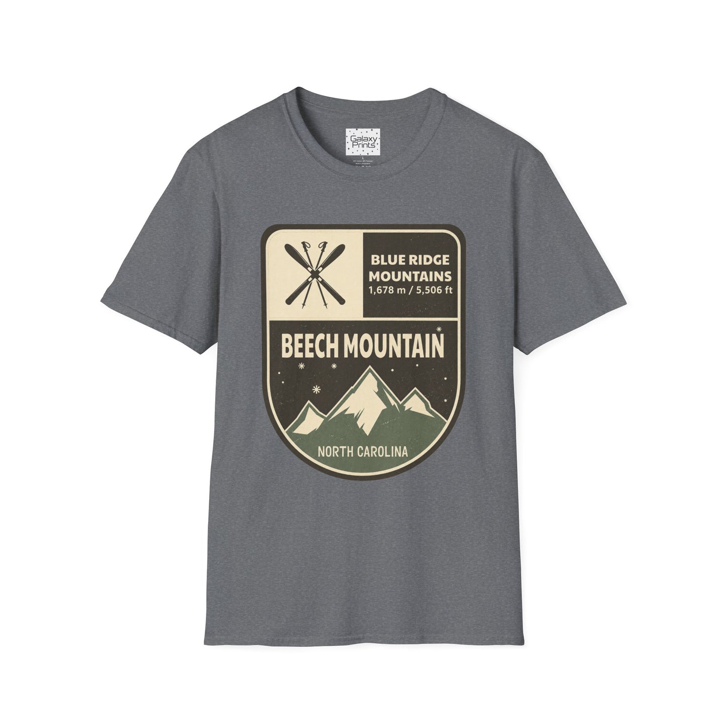 Beech Mountain Blue Ridge Mountains T‑Shirt — North Carolina Ski & Hiking Vintage