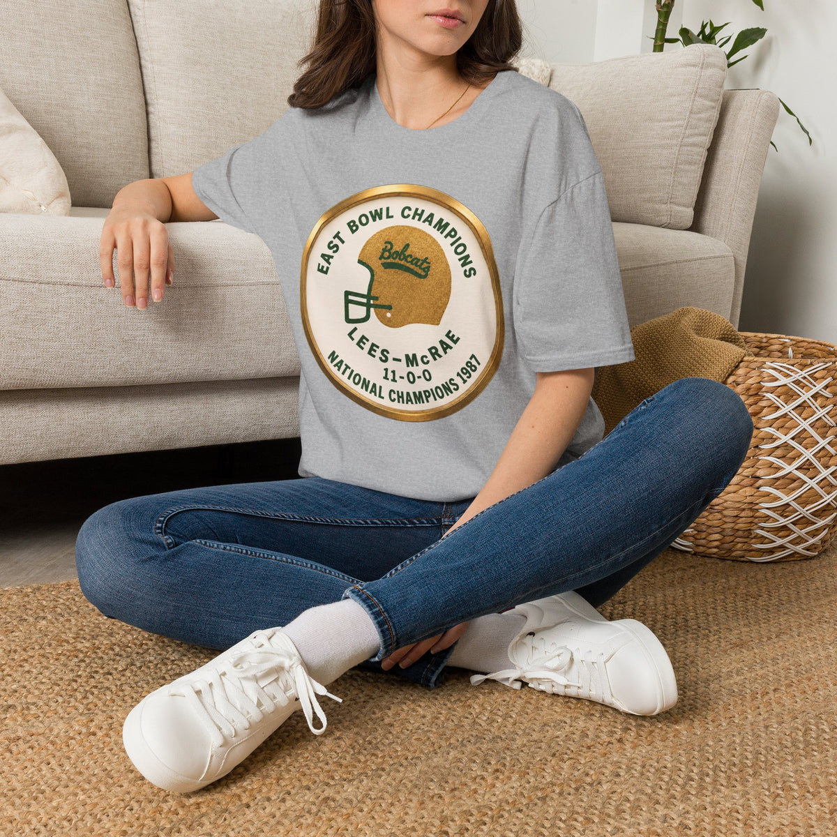 LMC Football Champions T‑Shirt — “East Bowl and National Champions” Vintage Helmet Design