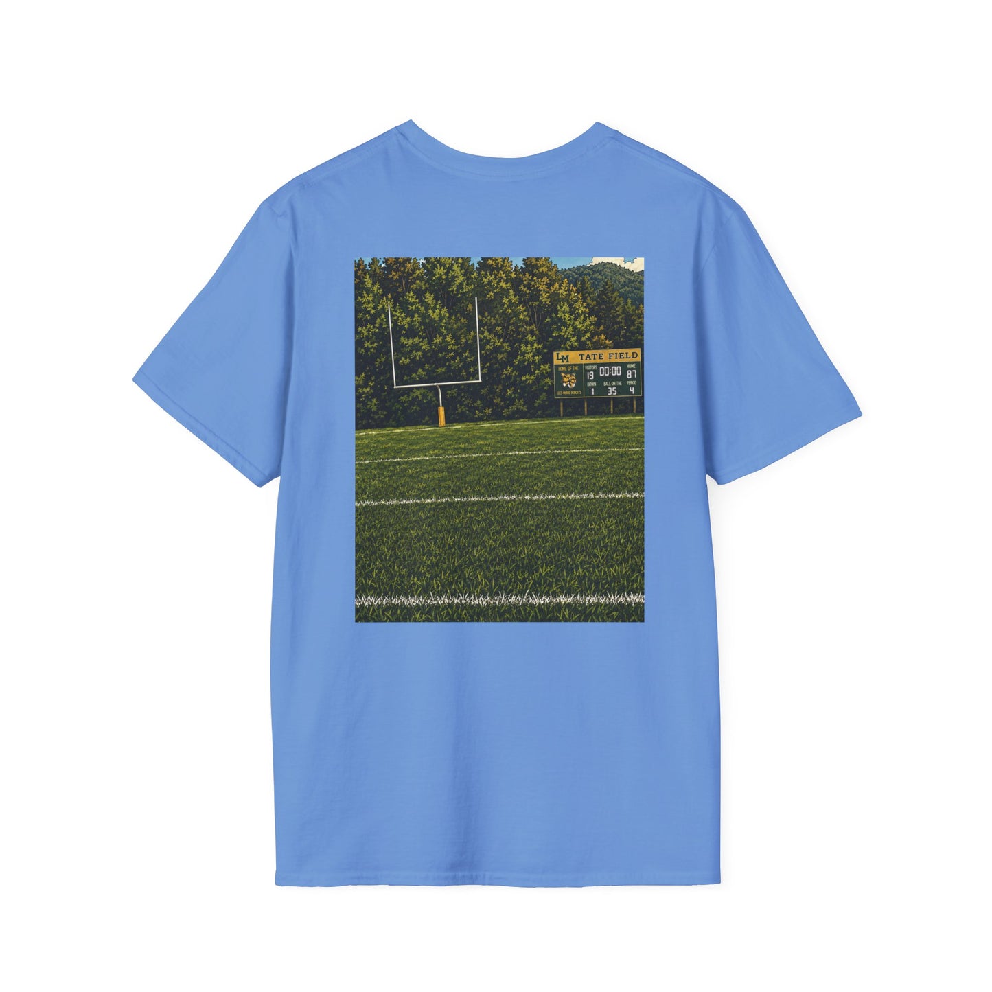 Tate Football Field Photo T-Shirt — Vintage LMC Football Graphic Tee
