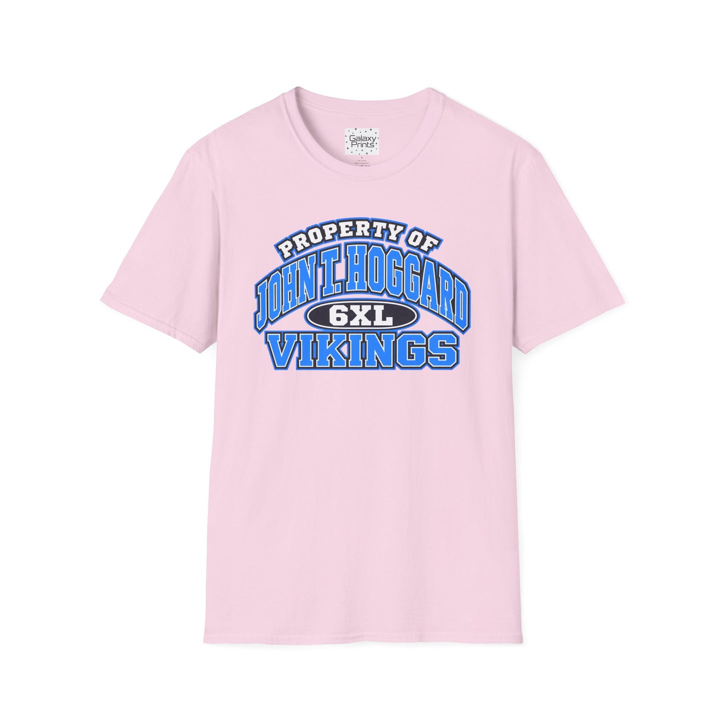 Property of JTH Vikings T‑Shirt 6XL — Viking in Power Circle back - Hoggard School Spirit Tee