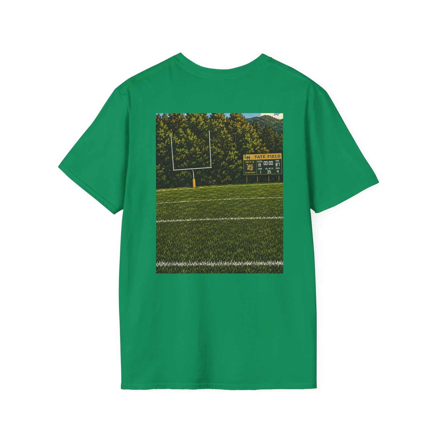 Tate Football Field Photo T-Shirt — Vintage LMC Football Graphic Tee