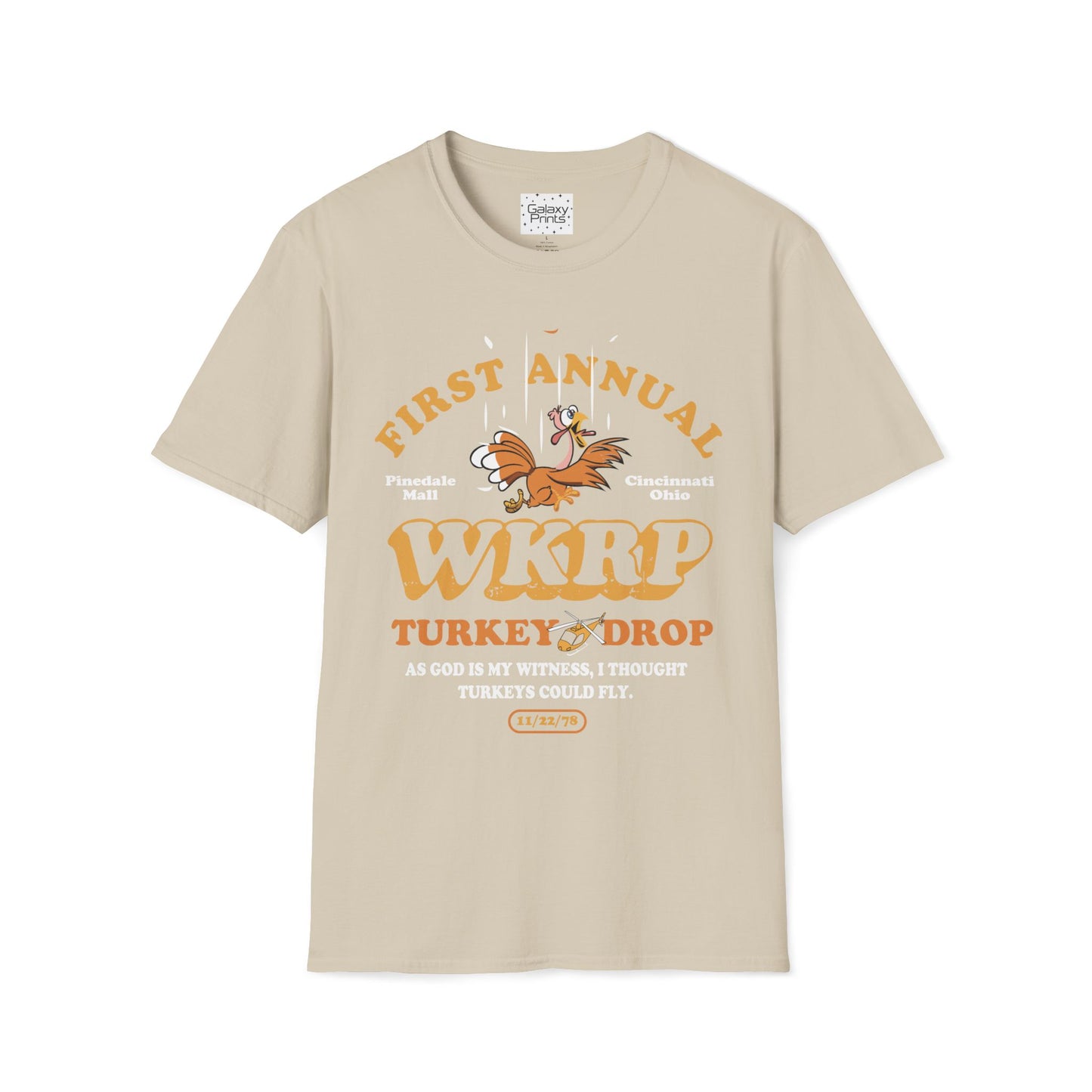 Unisex T-Shirt - POP Culture - 'From the HIT TV Show WKRP in Cincinnati - 1st Annual Turkey Drop'