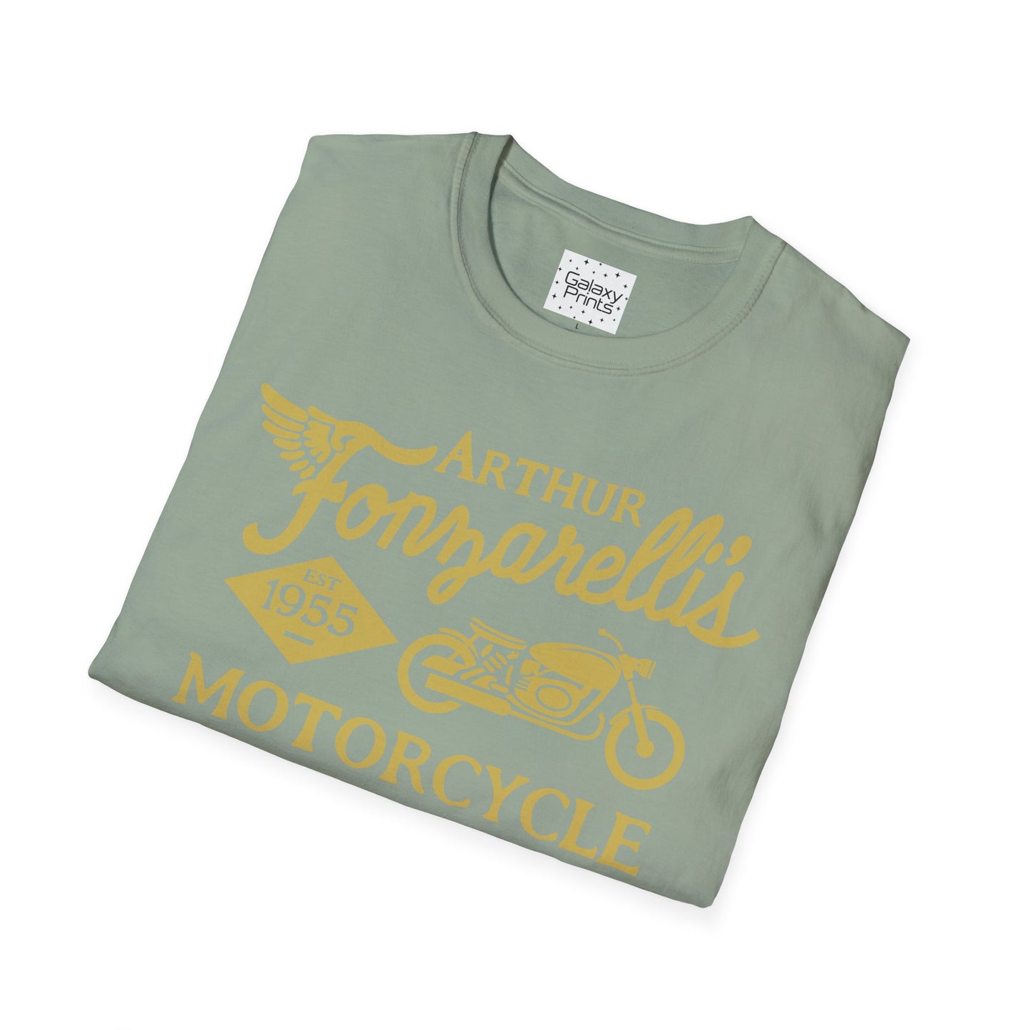 Unisex T-Shirt - POP Culture - 'Arthur Fonzarelli's Motorcycle Service & Repair Shop T-shirt from the Hit TV Show HAPPY DAYS - Fonzie - The Fonz'