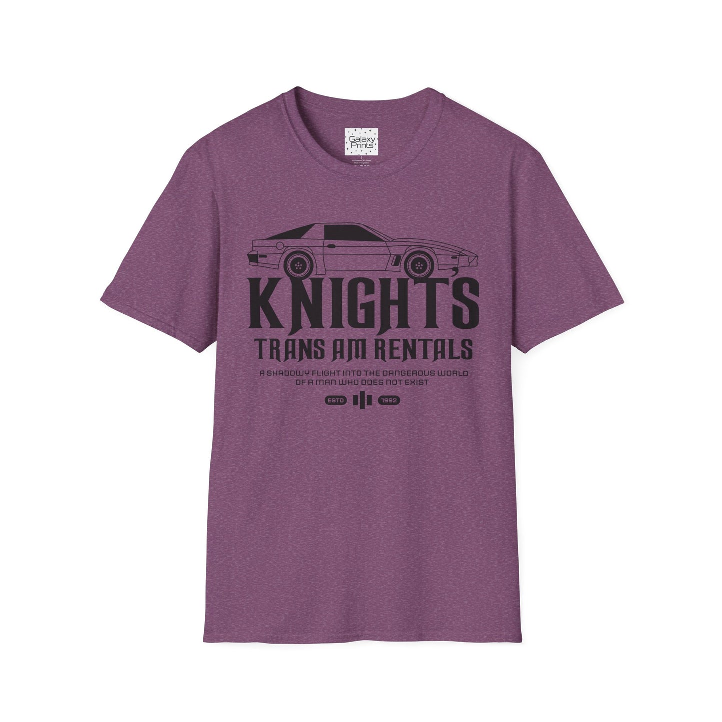 Unisex T-Shirt - POP Culture - 'From the Hit TV Show NIGHTRIDER it's KITT Car with KNIGHT's Trans Am Rentals'