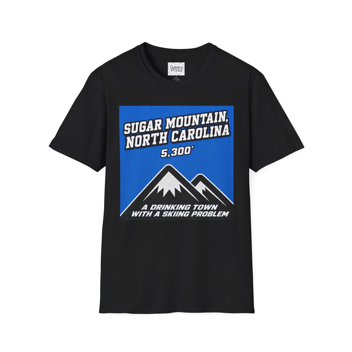 Sugar Mountain North Carolina T-Shirt – 5,300' Drinking Town with Skiing Problem - Graphic Tee