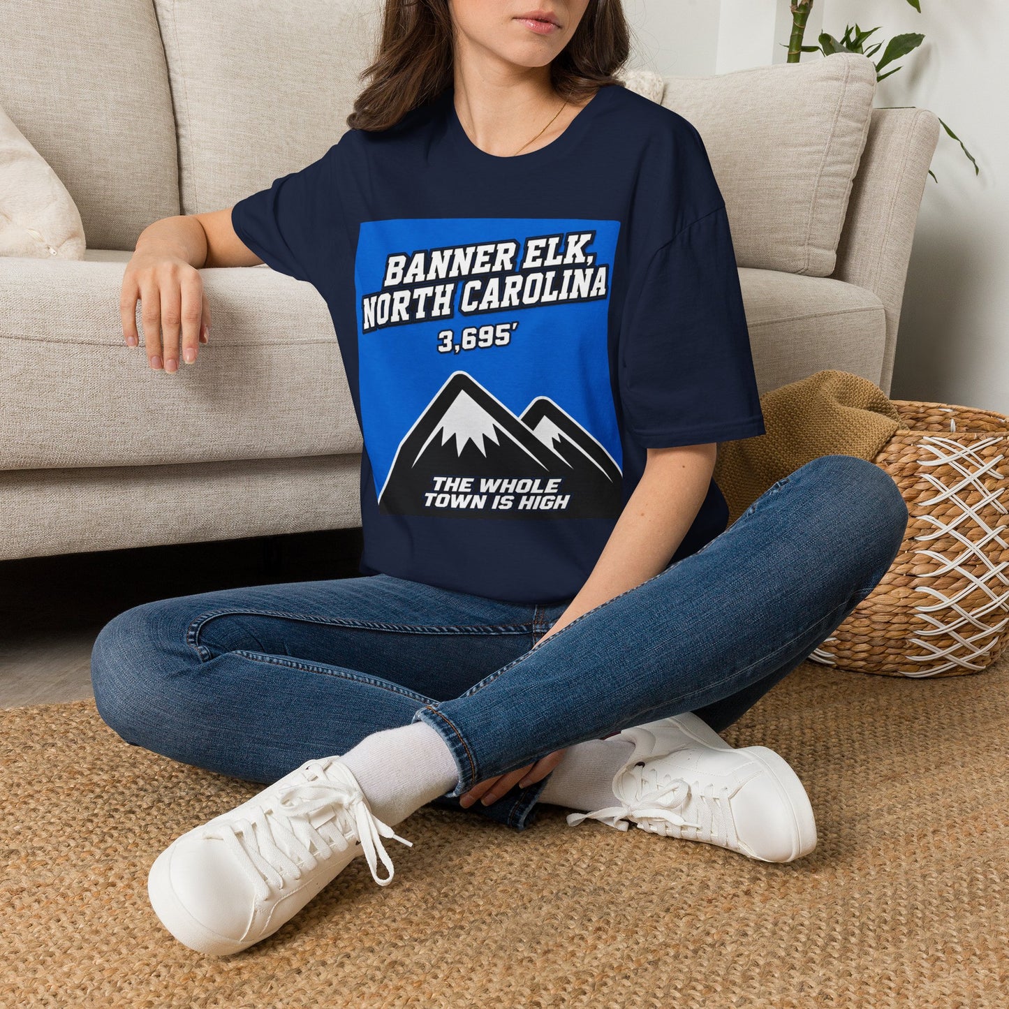 Banner Elk, NC - The whole town is High T-Shirt — 3,695' Mountain Souvenir Tee