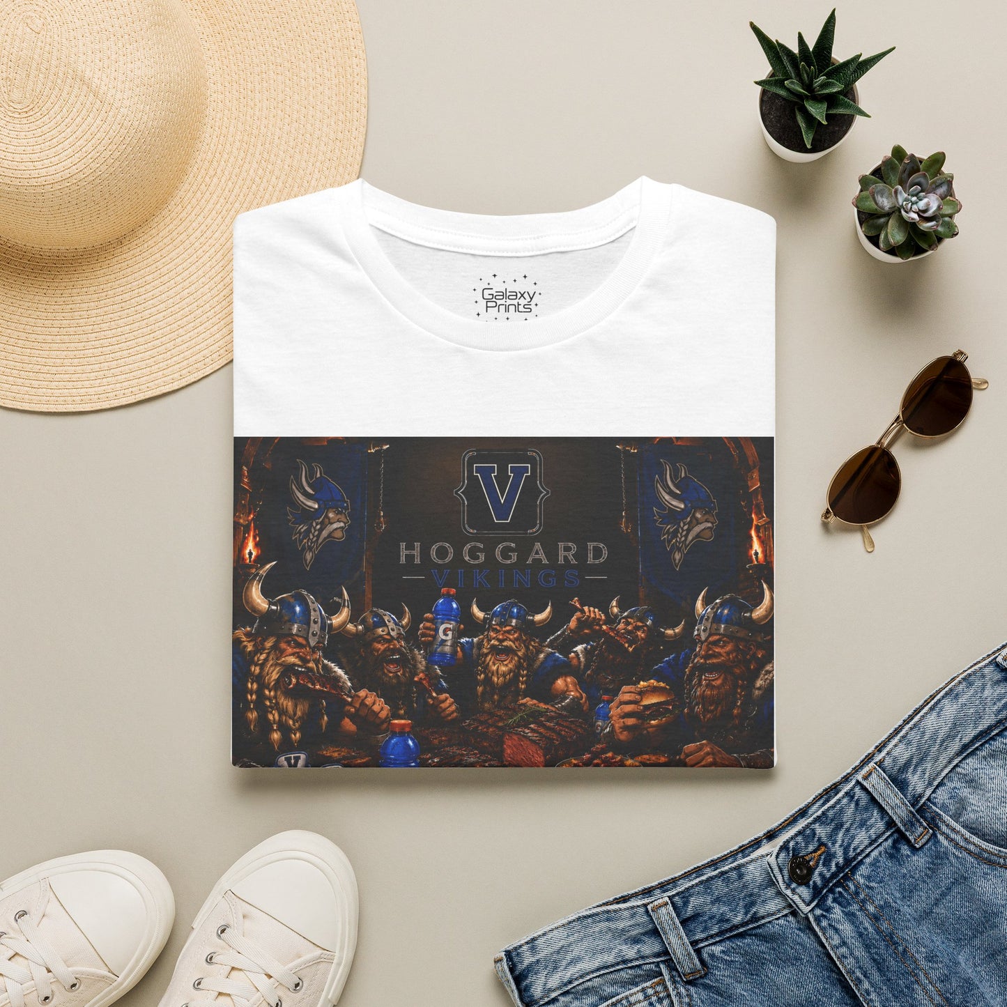 Vikings Basketball Feast T‑Shirt — Hoggard School Spirit Tee - Men's Baseball