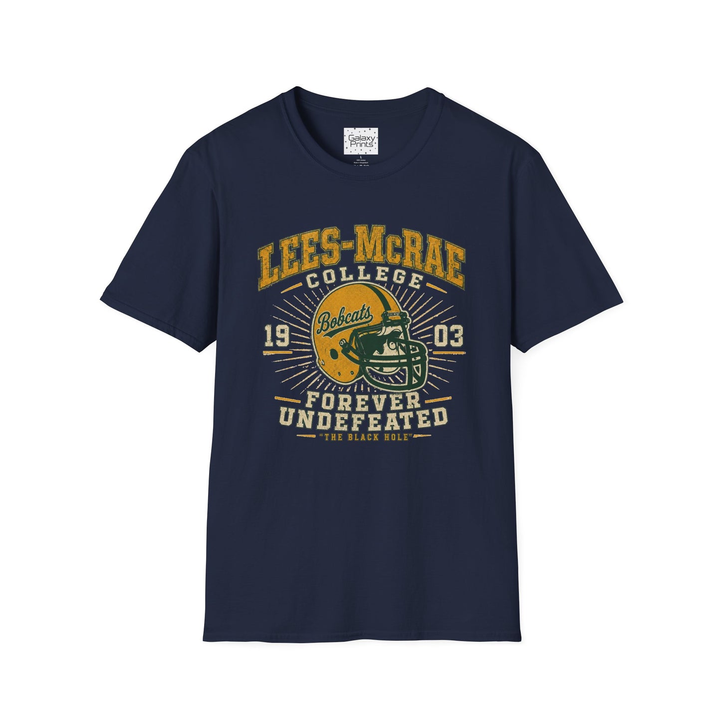 Lees-McRae College Bobcats Vintage Football T-Shirt — Forever Undefeated - The Black Hole