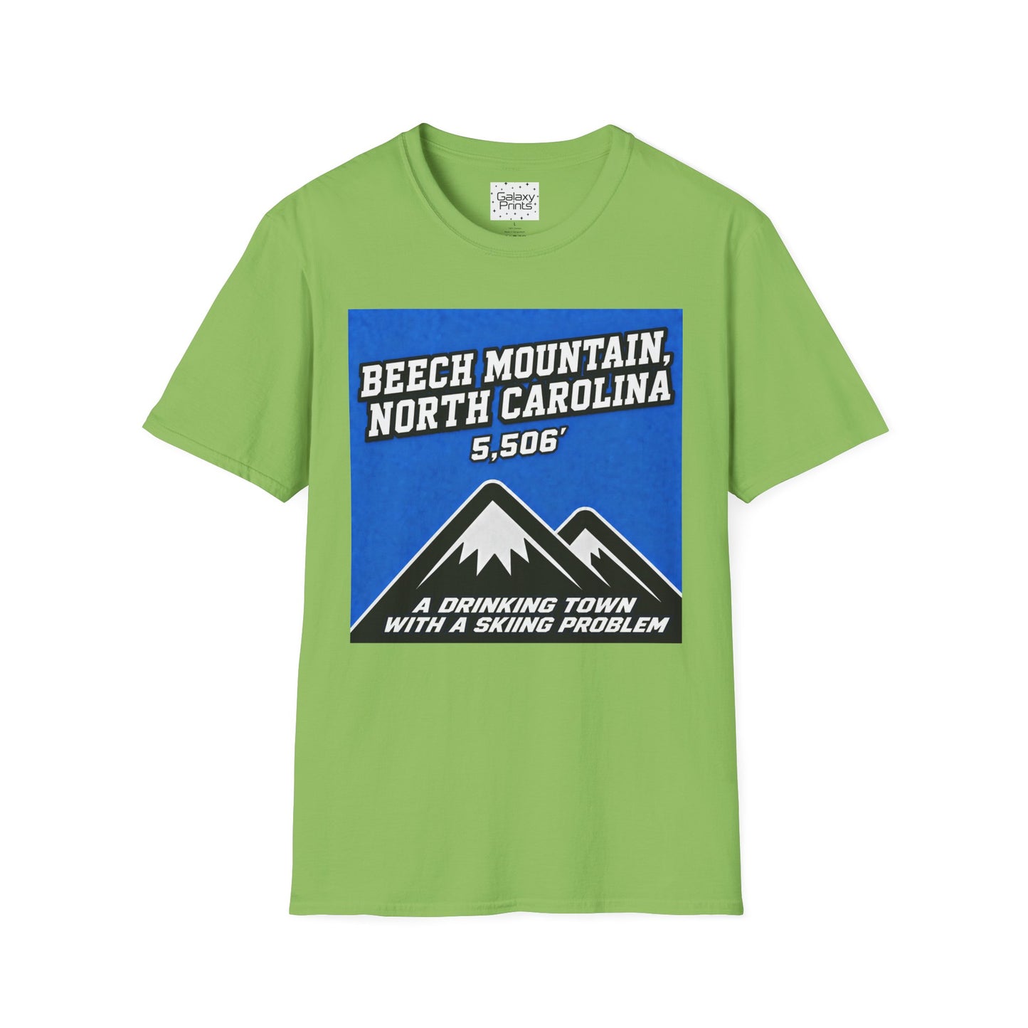Beech Mountain North Carolina T-Shirt – 5,506' Drinking Town with Skiing Problem - Graphic Tee