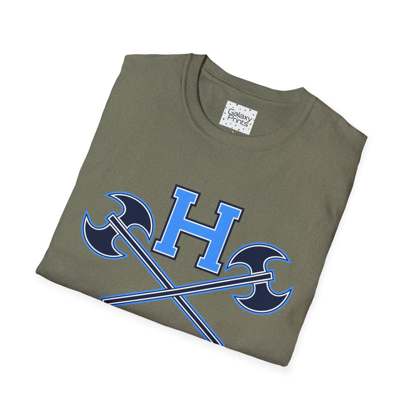 Hoggard - H w/ Axes T-Shirt – Blue 'H' with Crossed Battle Axes Graphic Spirit Tee