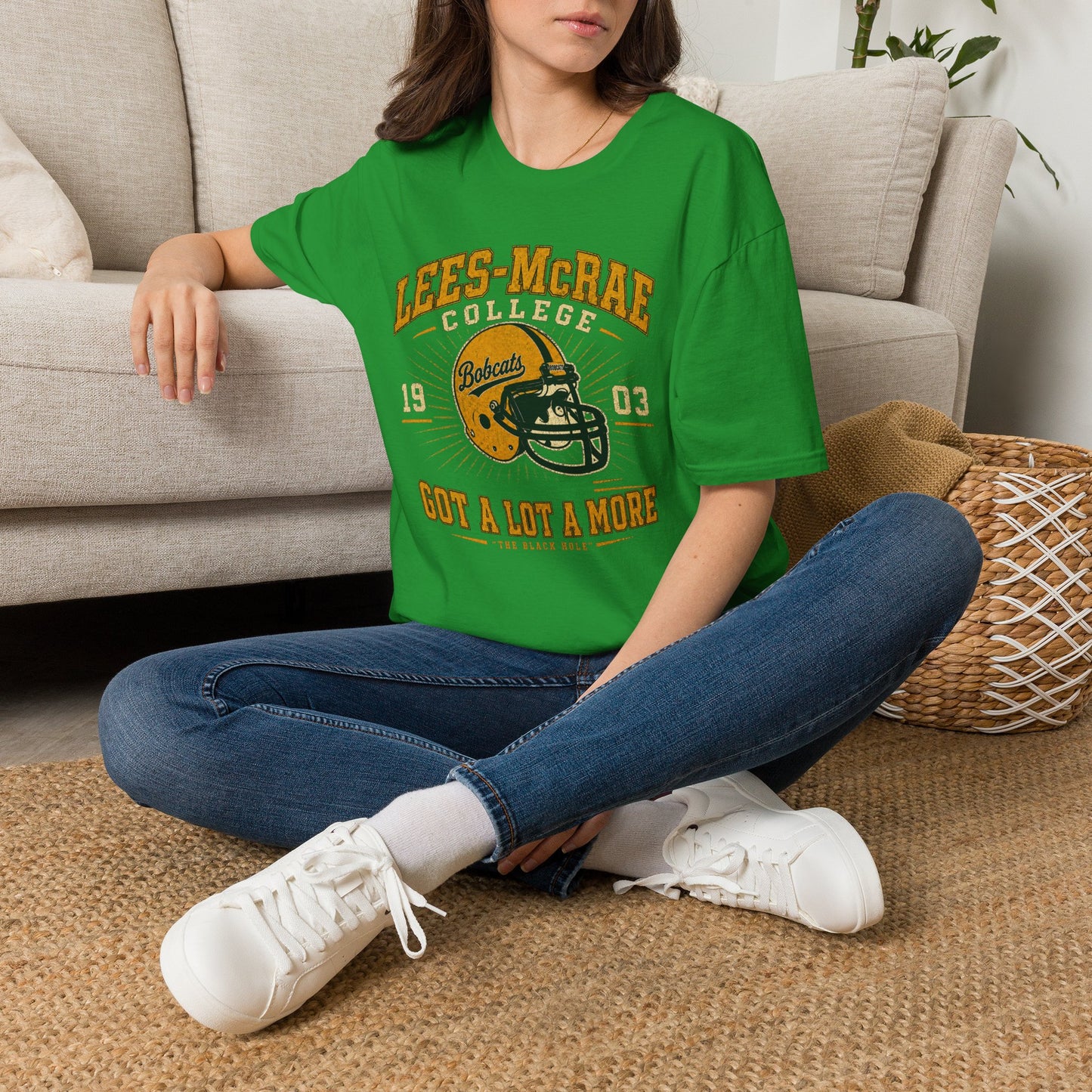 Lees-McRae College Bobcats Vintage Football T-Shirt — Got A Lot A More - The Black Hole