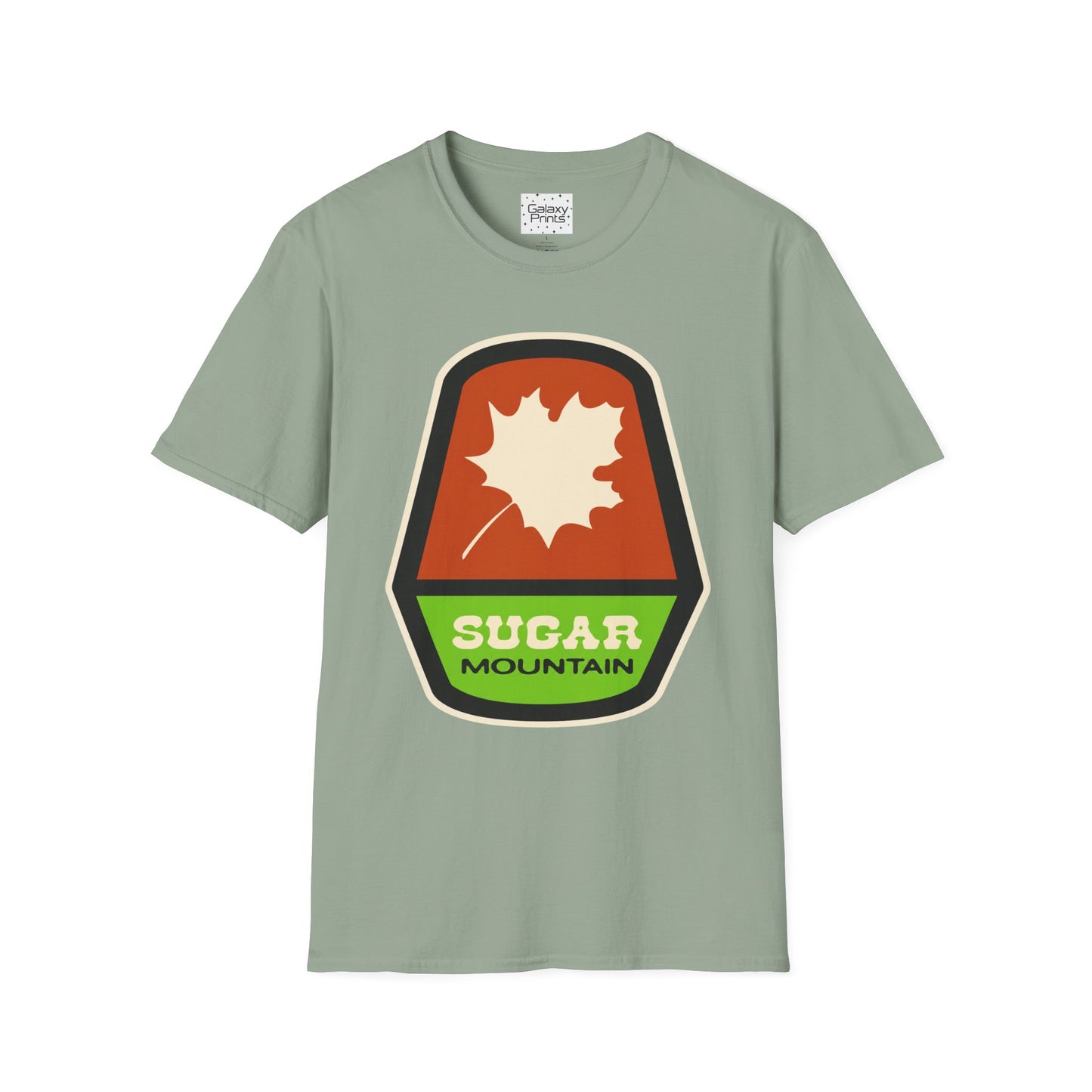 Sugar Mountain Ski Maple Leaf T-Shirt - Retro Throw Back to the 80's
