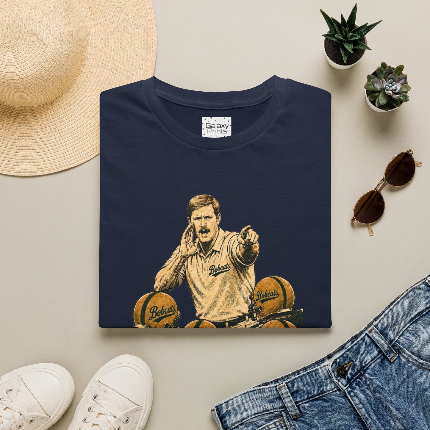 Lees-McRae College Bobcats Vintage Football T-Shirt — Coach Bryan 2  "Get some hip roll, get you some" - Forever Undefeated