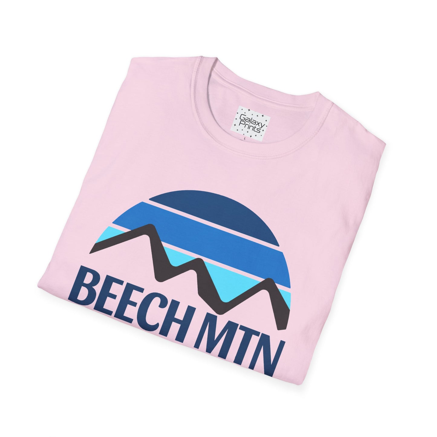 Beech Mtn North Carolina Graphic T-Shirt — Retro Tri Blue Moon Mountain Tee