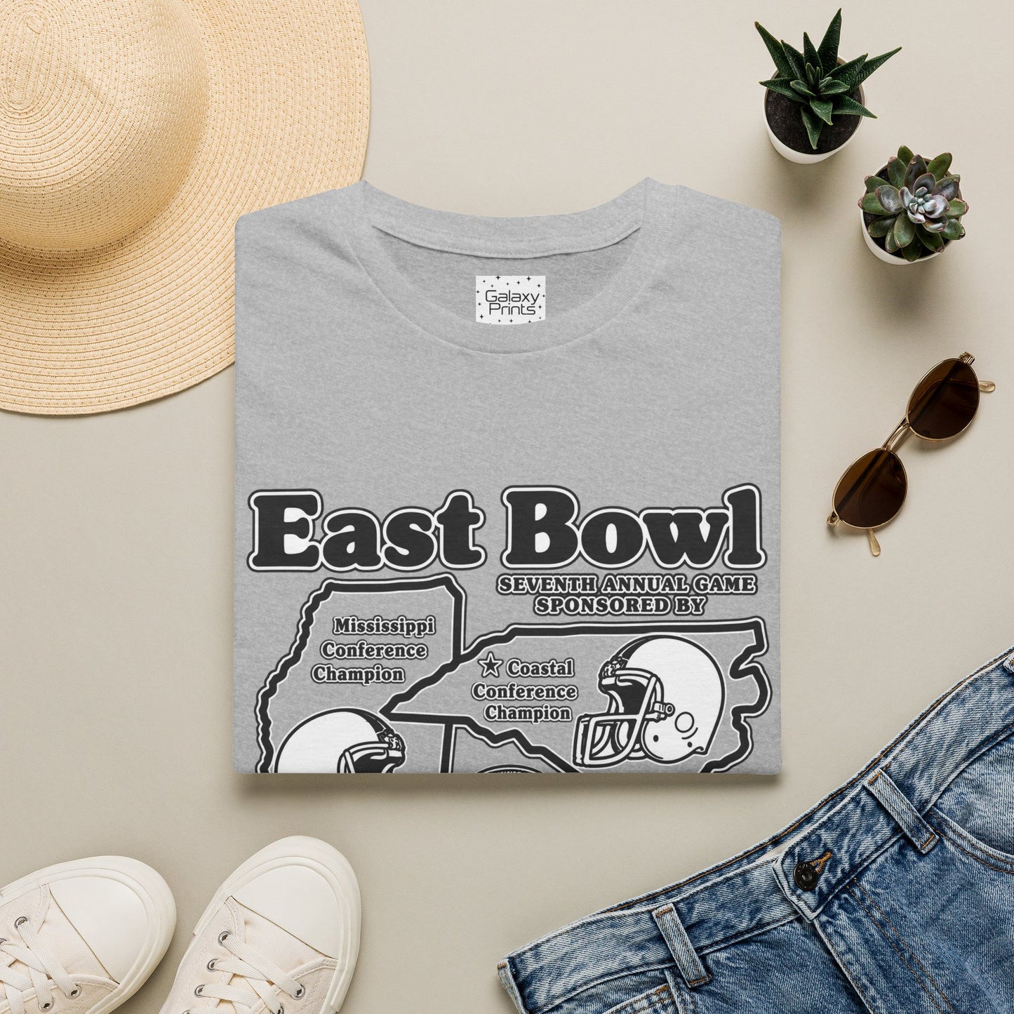 1986 East Bowl Vintage Football T-Shirt — Retro Game Day Tee (East Bowl, Lees McRae)