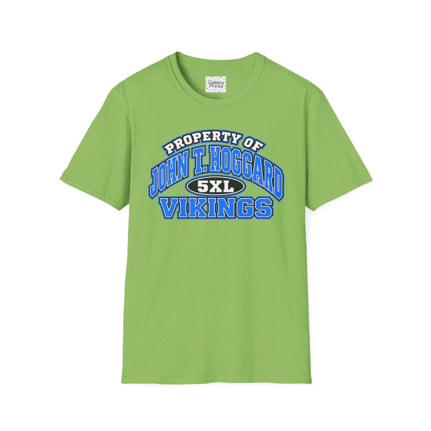 Property of JTH Vikings T‑Shirt 5XL — Viking in Power Circle back - Hoggard School Spirit Tee