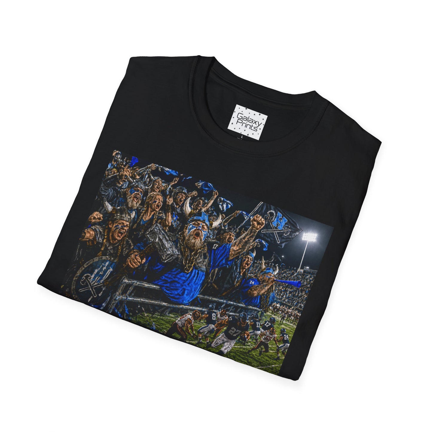 Viking Fans with #1 FAN T‑Shirt — '#1 FAN leading the fight' Graphic Tee - Viking crowd