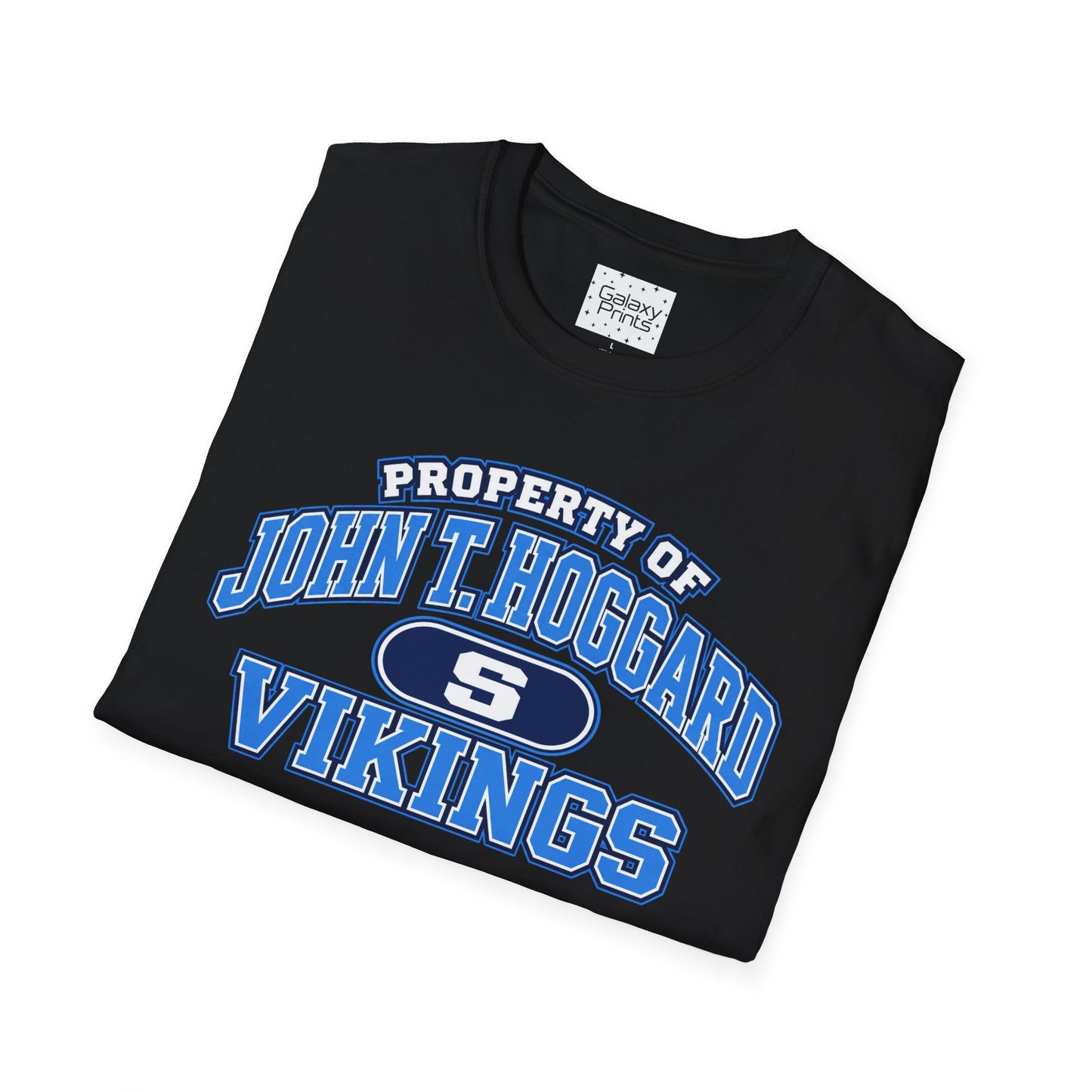 Property of JTH Vikings T‑Shirt S — Viking in Power Circle back - Hoggard School Spirit Tee