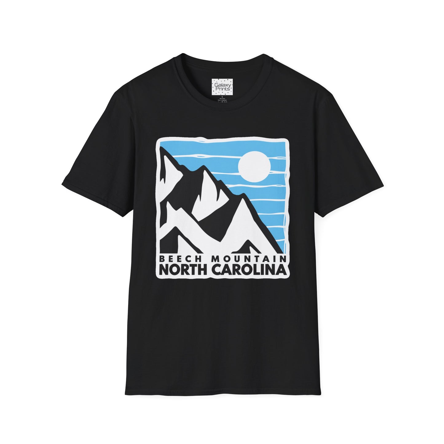 Beach Mountain North Carolina T-Shirt — Retro Mountain Range Sun Graphic Tee
