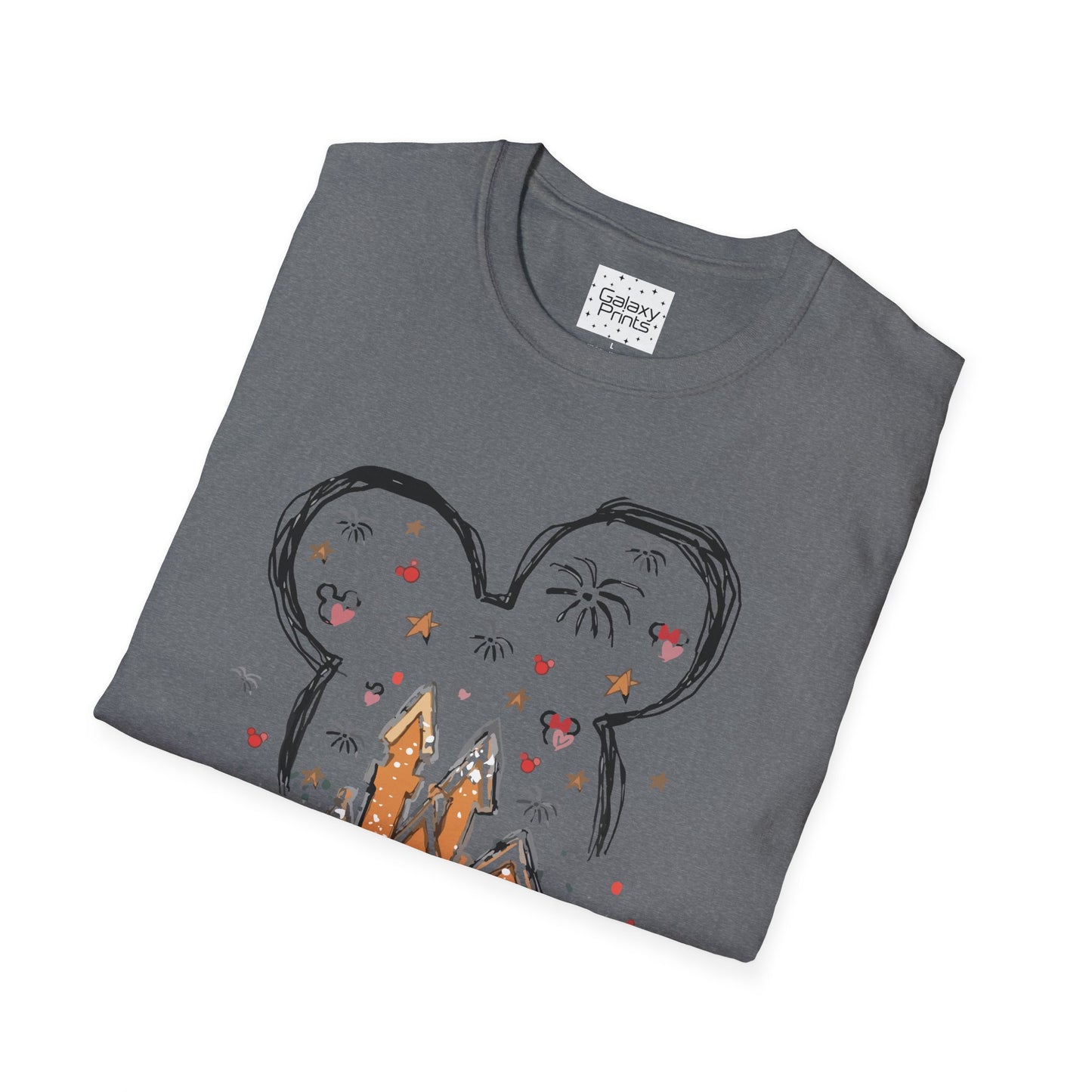 Unisex T-Shirt - DISNEY Inspired - 'Gingerbread Princess Castle with Fireworks'