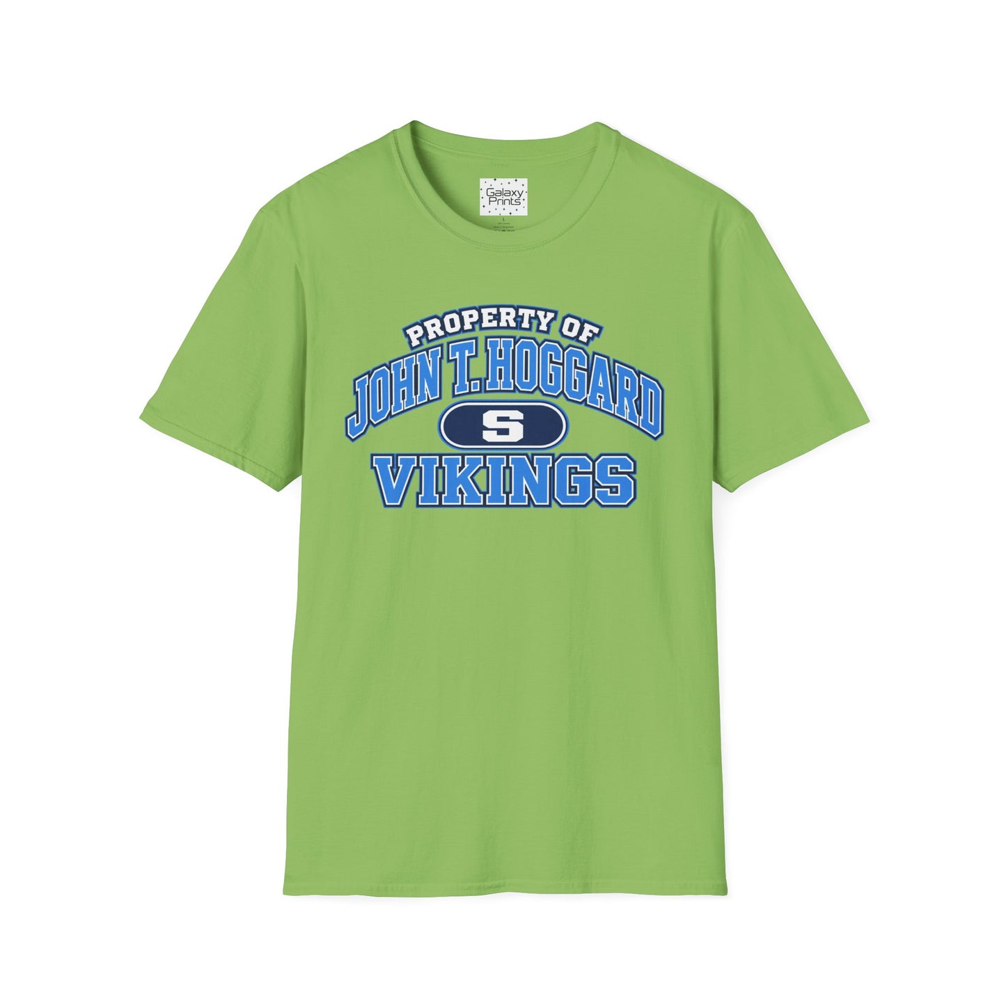 Property of JTH Vikings T‑Shirt S — Viking in Power Circle back - Hoggard School Spirit Tee
