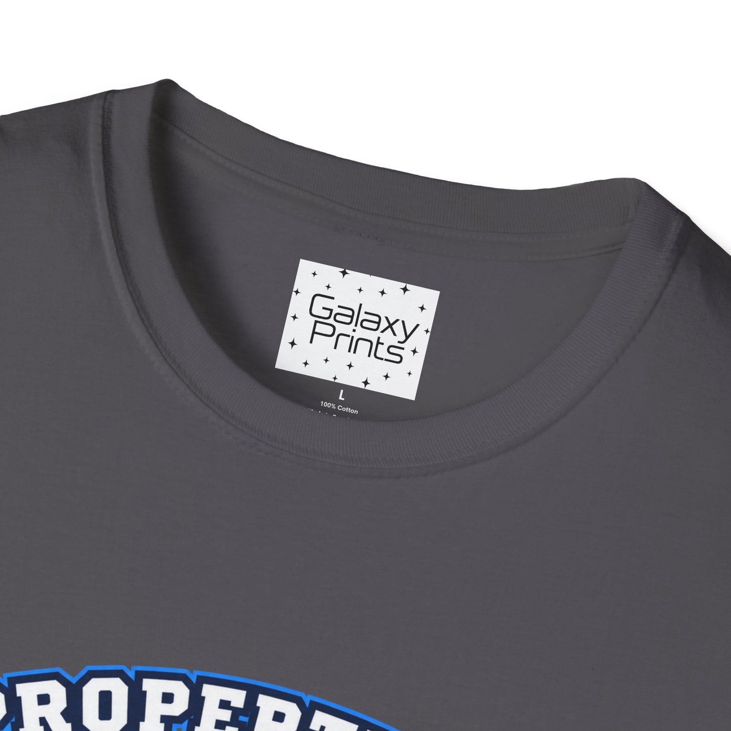 Property of JTH Vikings T‑Shirt L — Viking in Power Circle back - Hoggard School Spirit Tee
