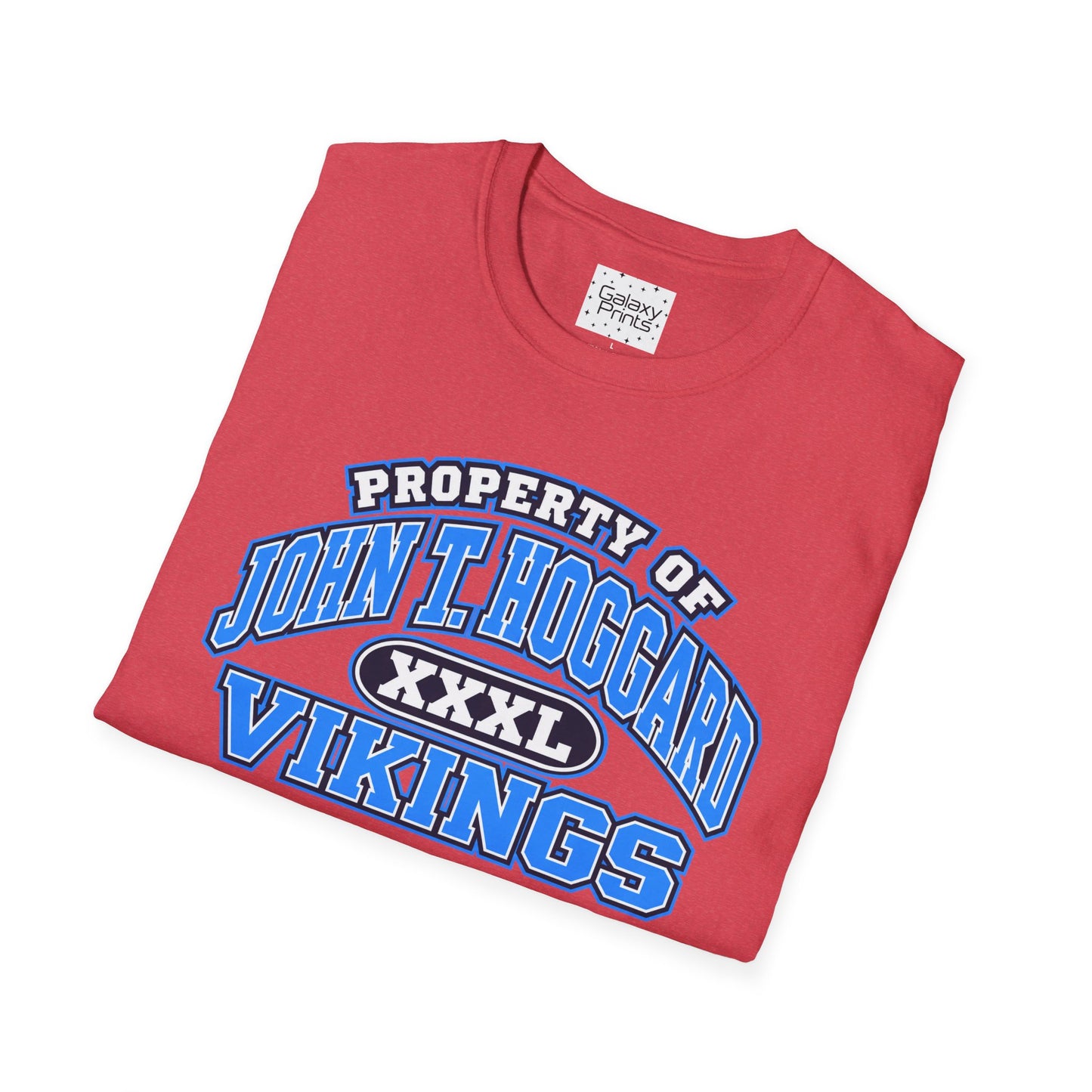 Property of JTH Vikings T‑Shirt  XXXL — Viking in Power Circle back - Hoggard School Spirit Tee