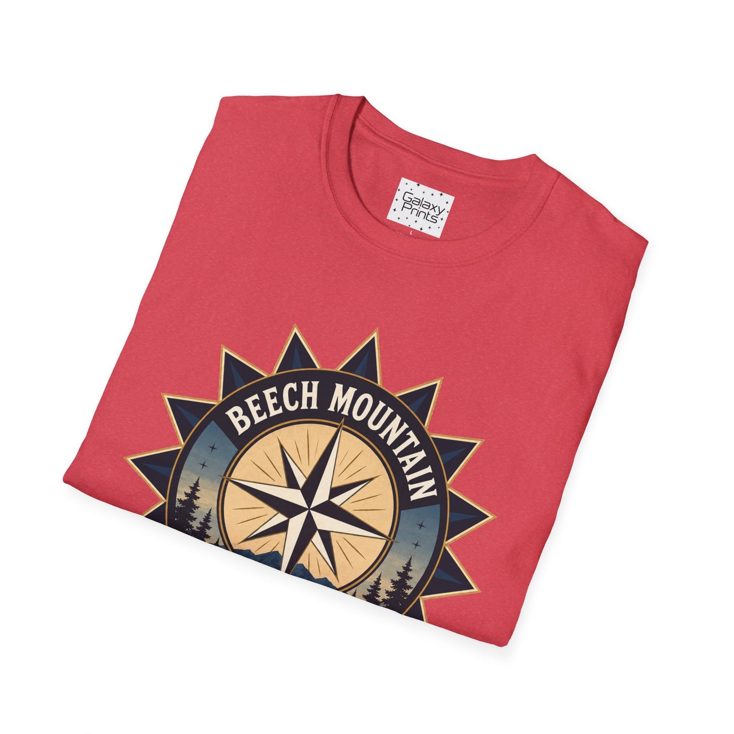Beech Mountain Compass T-Shirt — Vintage NC 5506 ft Outdoor Tee