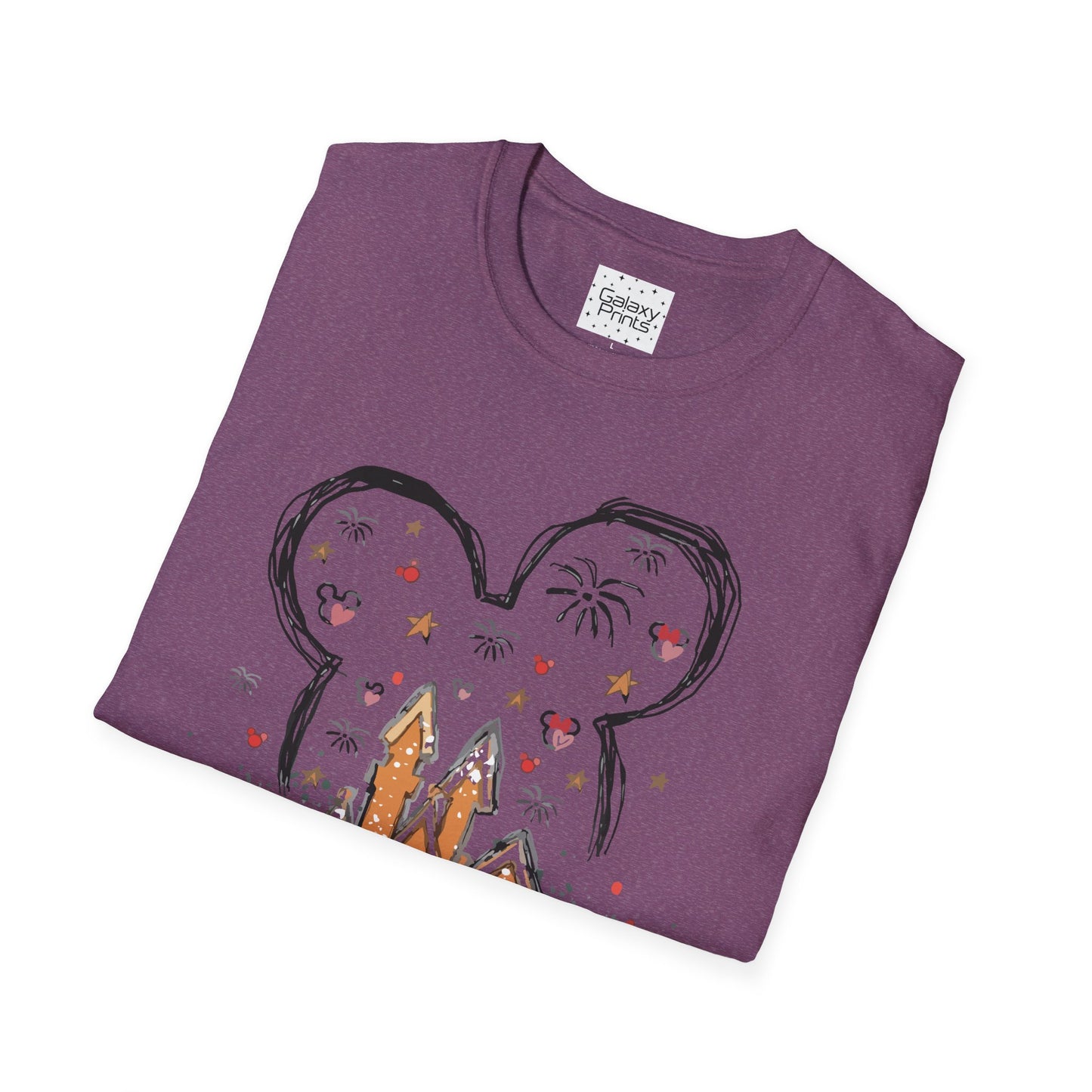 Unisex T-Shirt - DISNEY Inspired - 'Gingerbread Princess Castle with Fireworks'