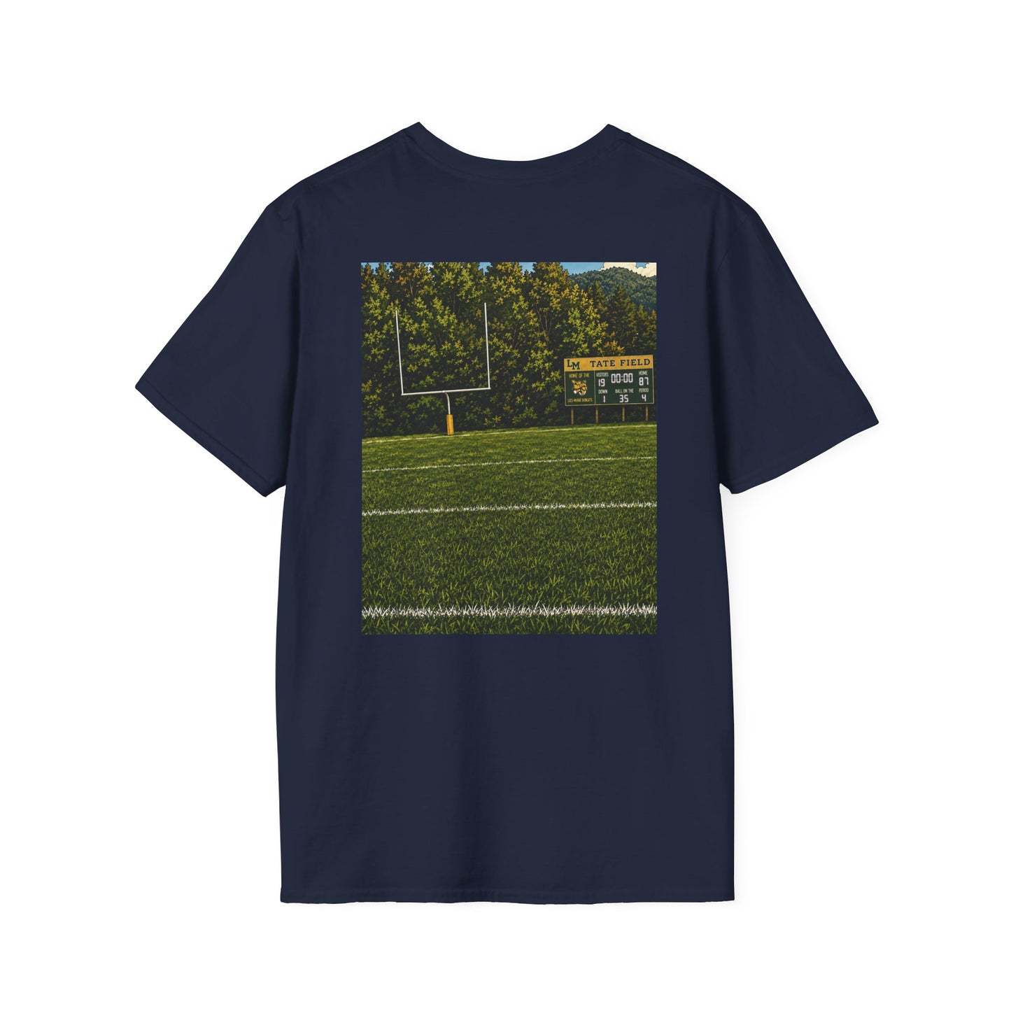 Tate Football Field Photo T-Shirt — Vintage LMC Football Graphic Tee