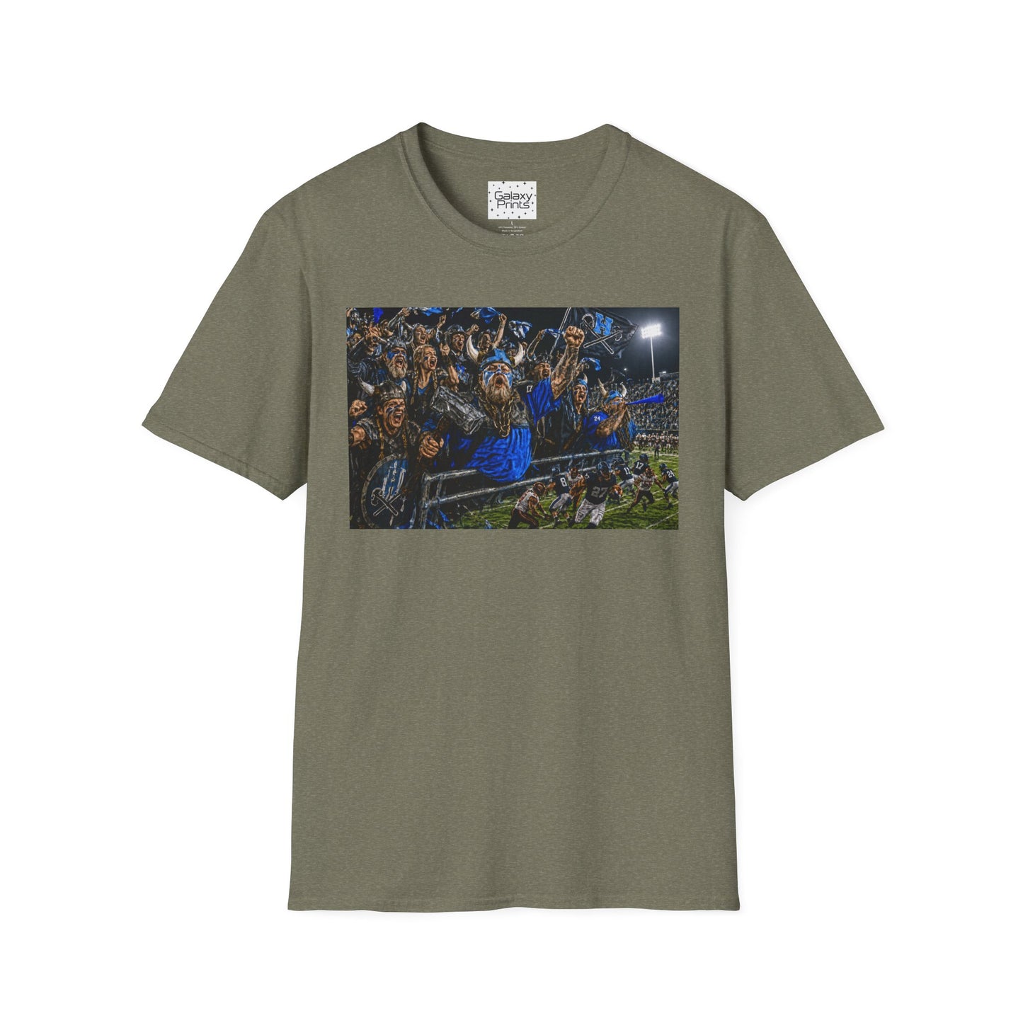 Viking Fans with #1 FAN T‑Shirt — '#1 FAN leading the fight' Graphic Tee - Viking crowd