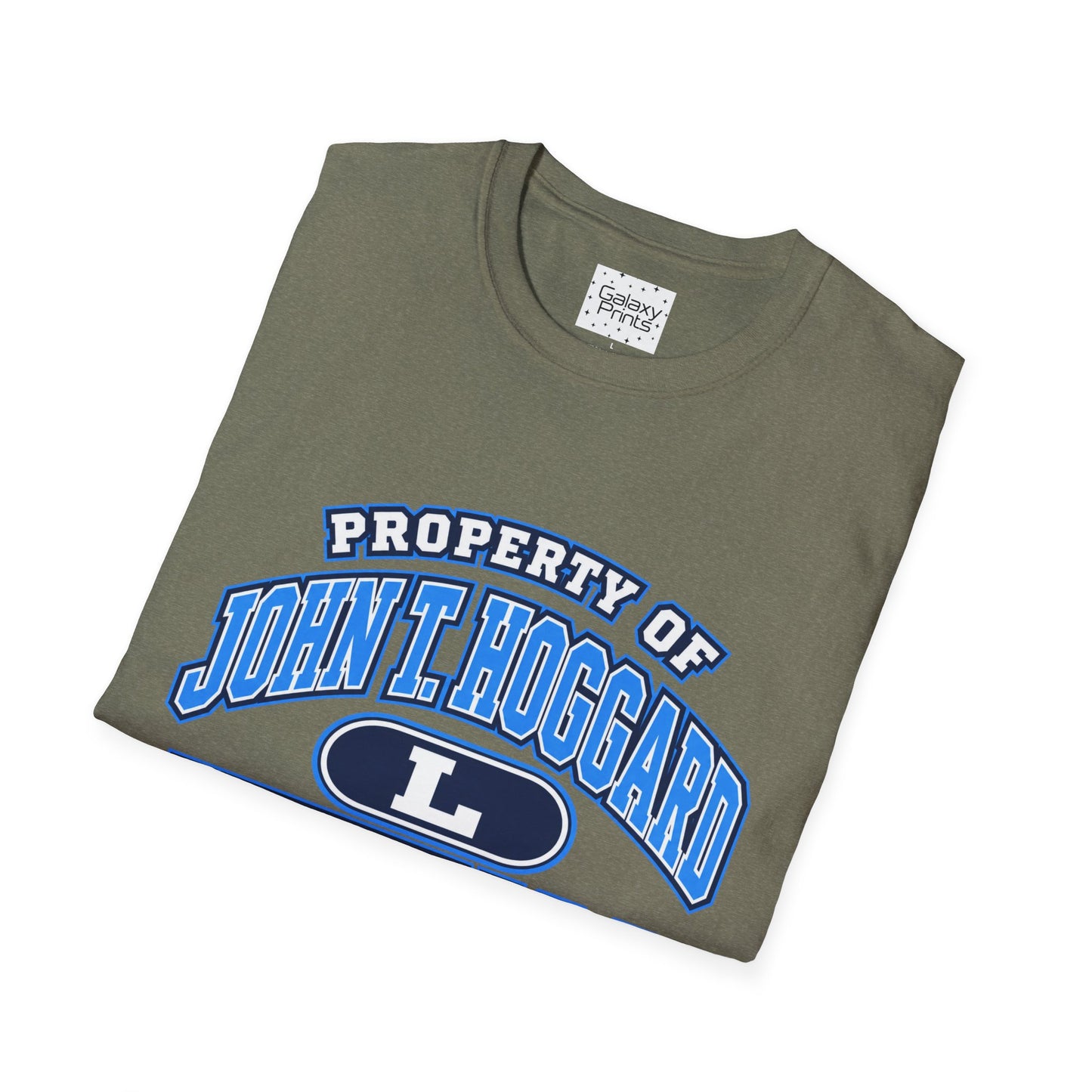 Property of JTH Vikings T‑Shirt L — Viking in Power Circle back - Hoggard School Spirit Tee