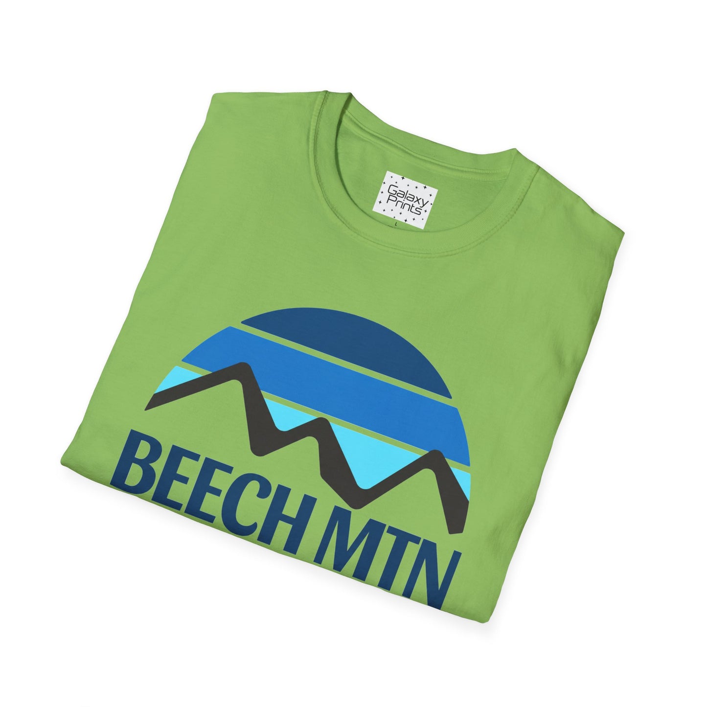 Beech Mtn North Carolina Graphic T-Shirt — Retro Tri Blue Moon Mountain Tee