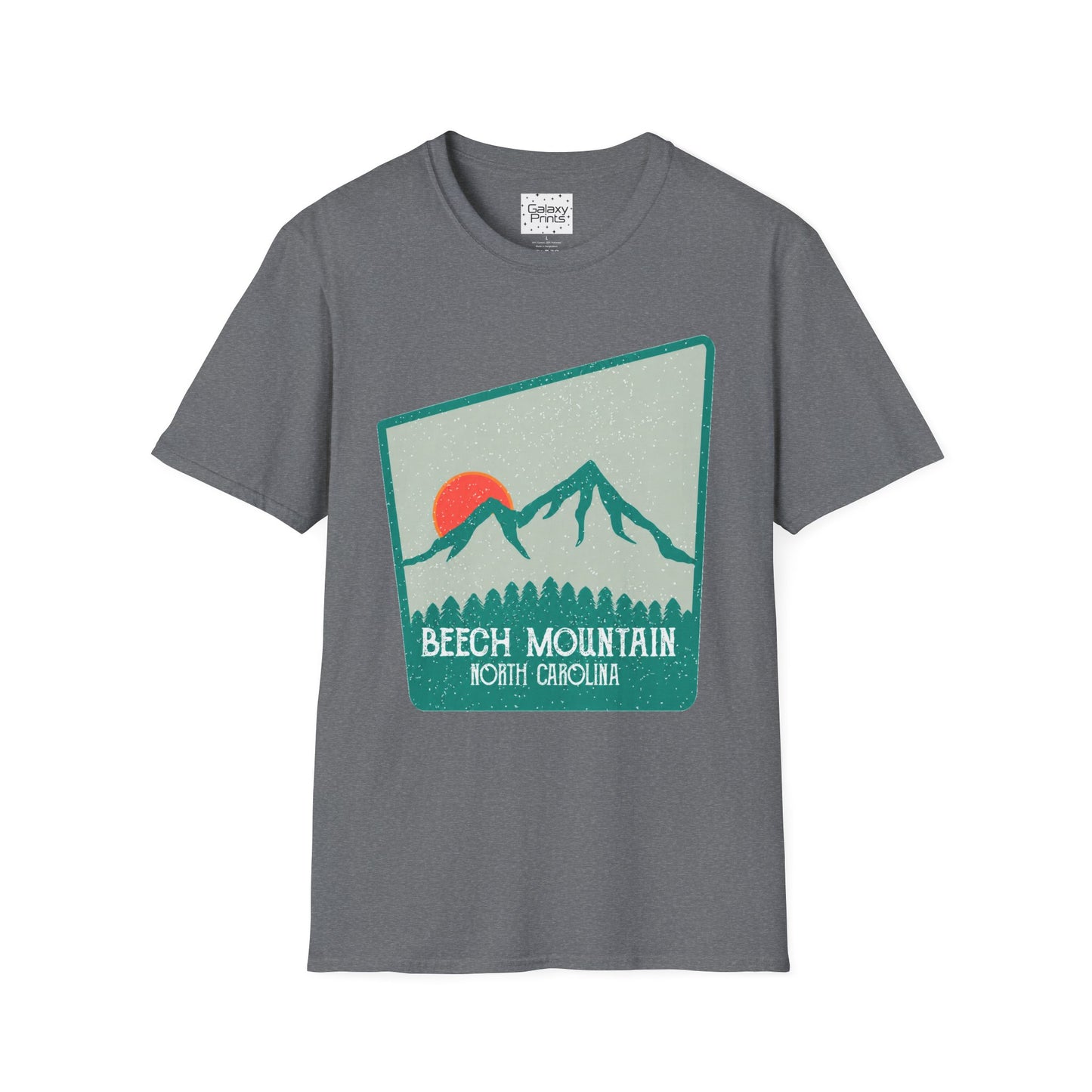 Beech Mountain NC Let it Snow T-Shirt — Retro Mountain Sunrise Snow Tee