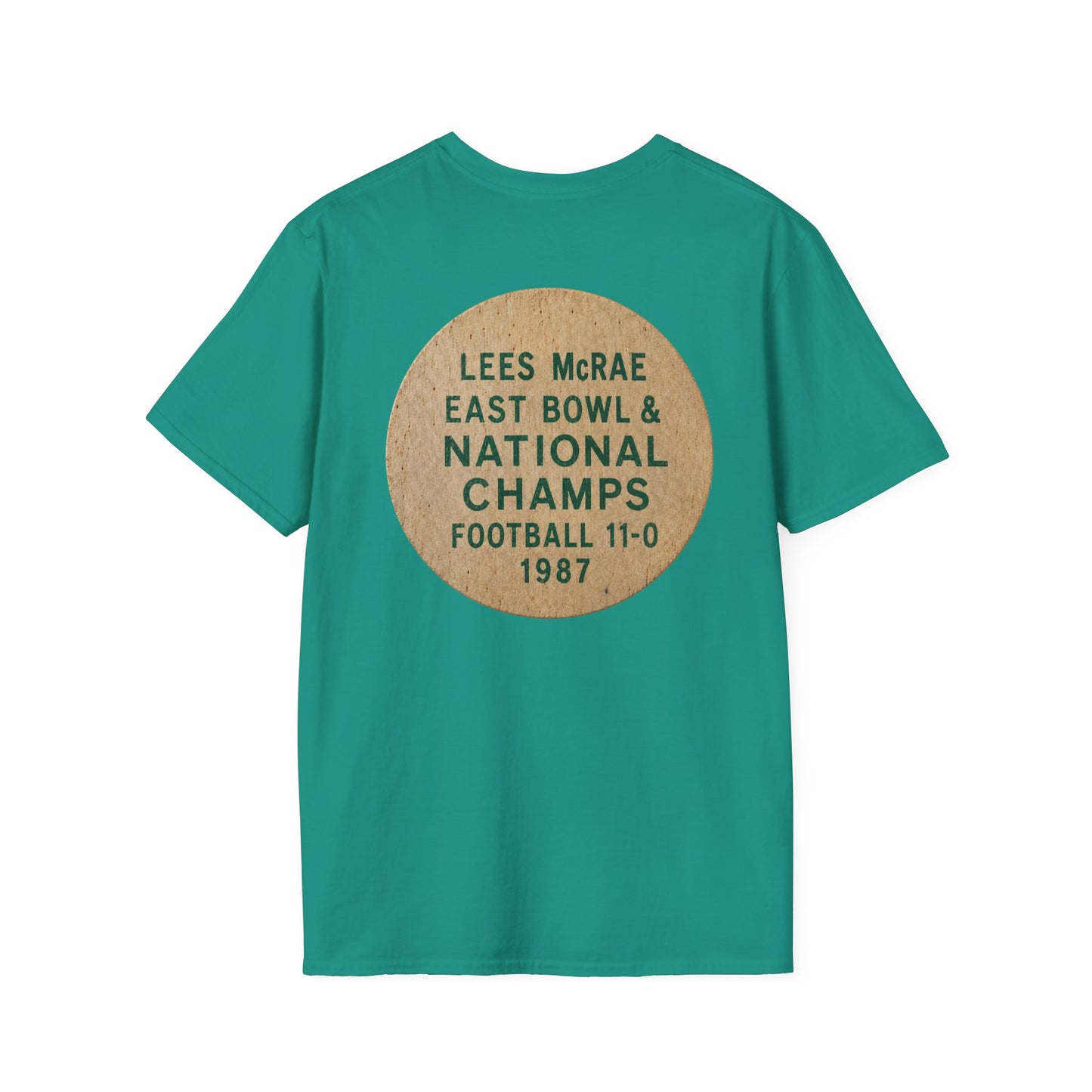 Lees-McRae College Bobcats Vintage Football T-Shirt — Forever Undefeated - Wooden Nickel / Chip