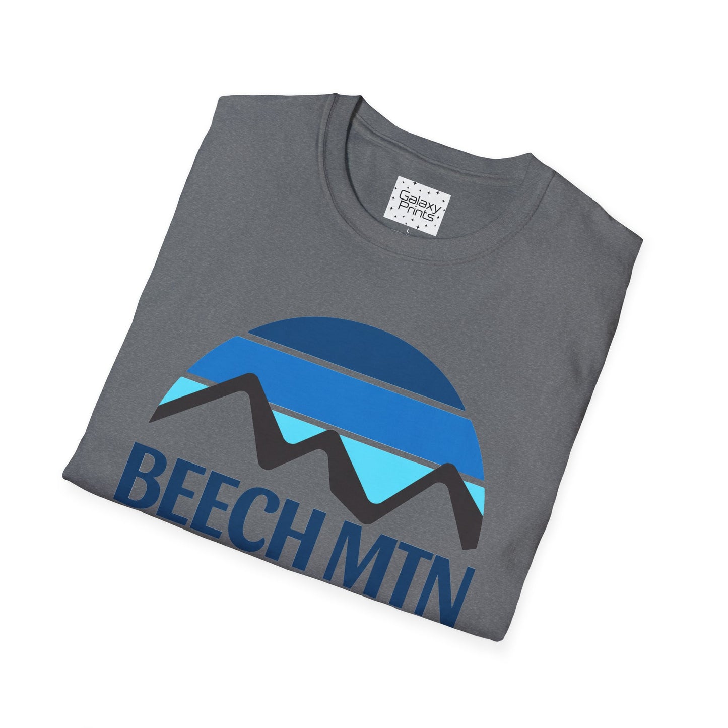 Beech Mtn North Carolina Graphic T-Shirt — Retro Tri Blue Moon Mountain Tee