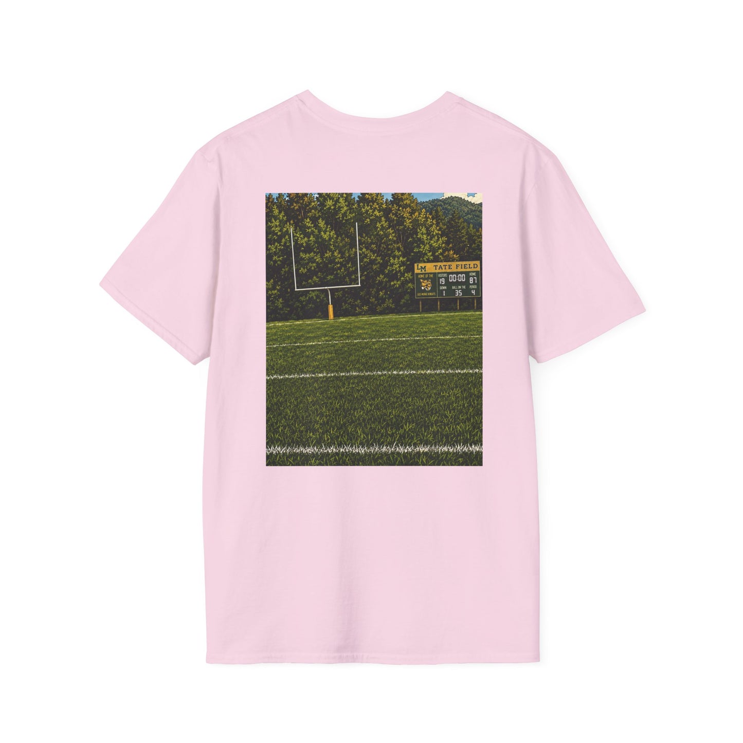 Tate Football Field Photo T-Shirt — Vintage LMC Football Graphic Tee