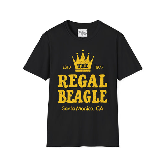 Unisex T-Shirt - POP Culture - 'The Regal Beagle Bar - From the Hit 1977 Sitcom Three's Company - Jack Janet Chrissy'